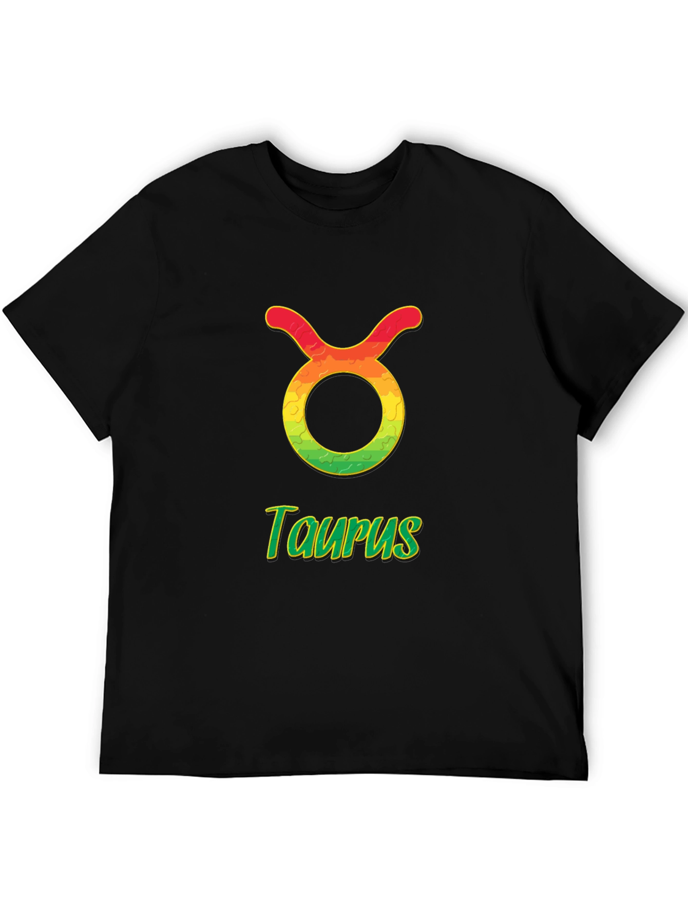 Camiseta Negra Signo Tauro Diseño Zodiaco