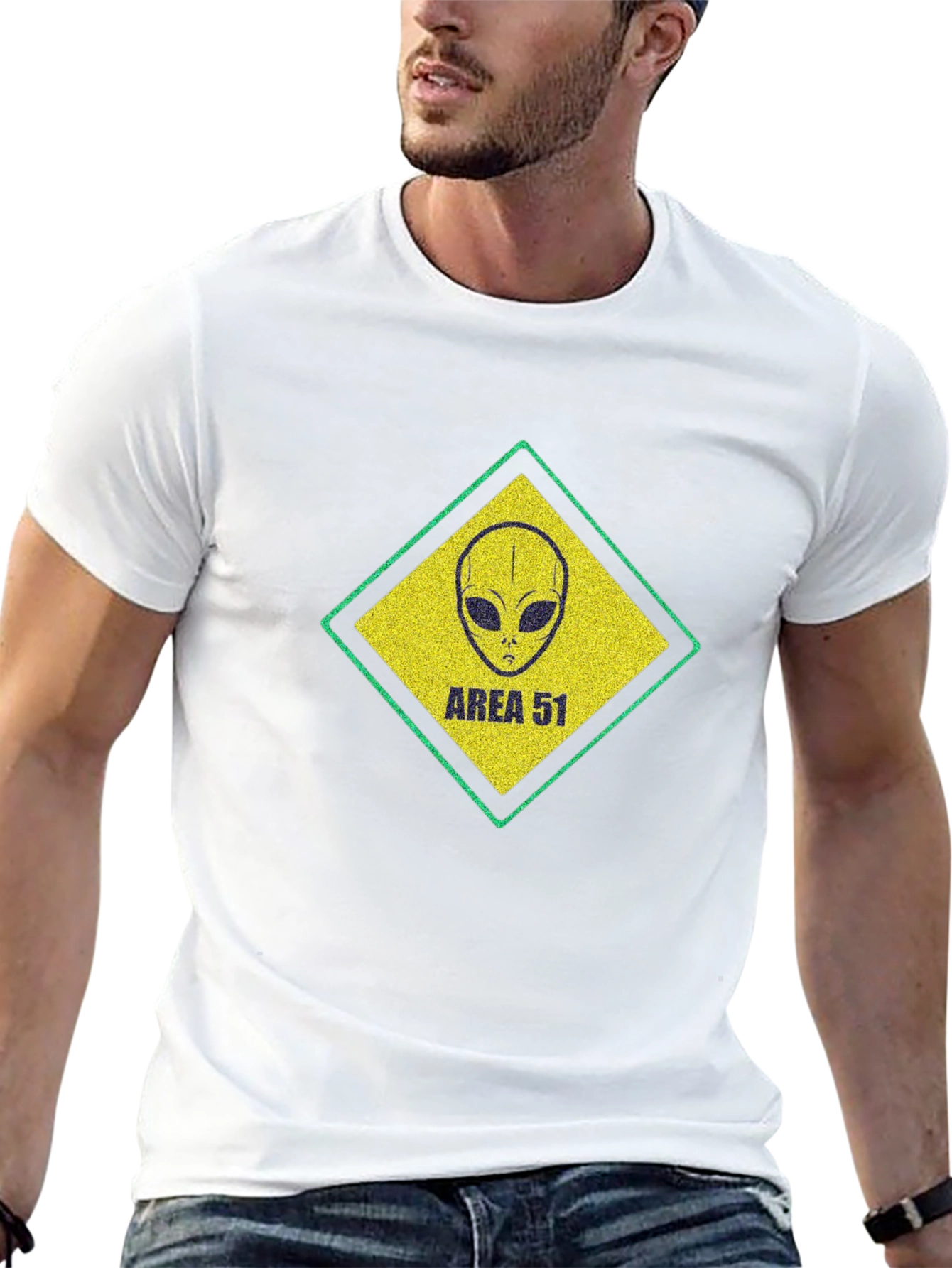 Camiseta Hombre Área 51 Diseño Alienígena