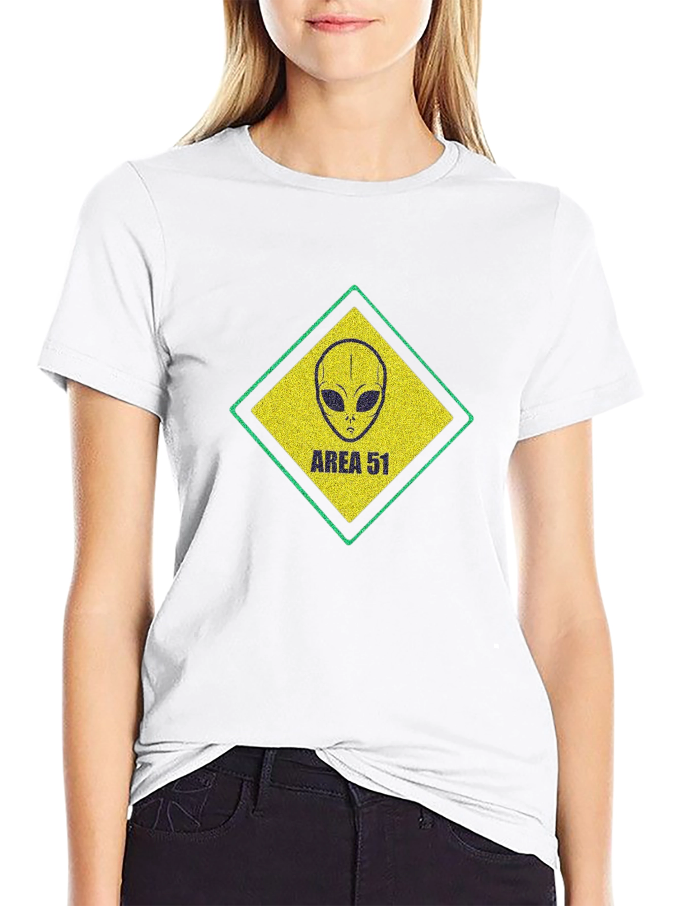 Camiseta Hombre Área 51 Diseño Alienígena