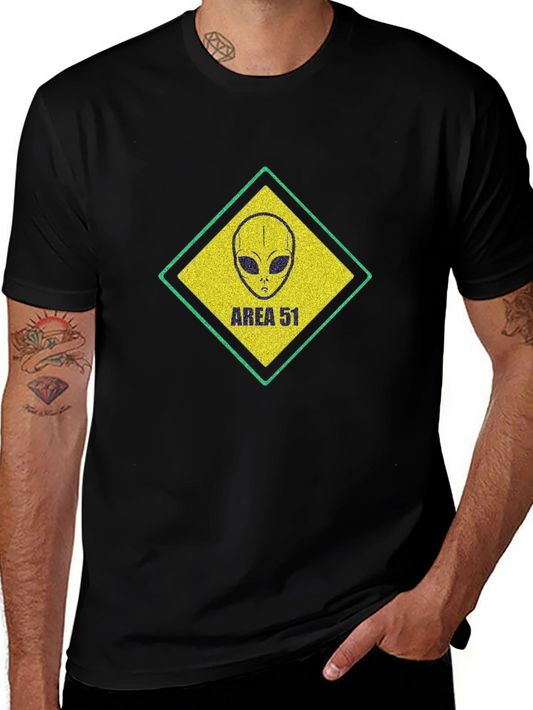 Camiseta Hombre Área 51 Diseño Alienígena