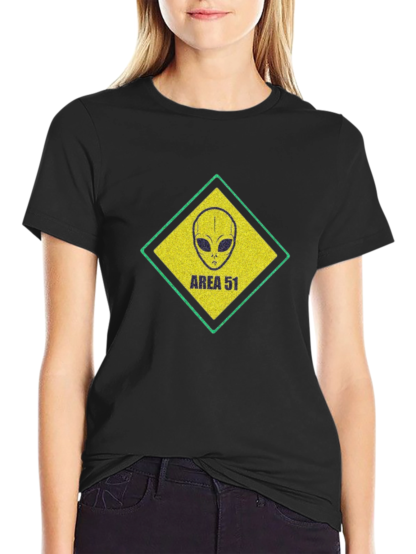 Camiseta Hombre Área 51 Diseño Alienígena