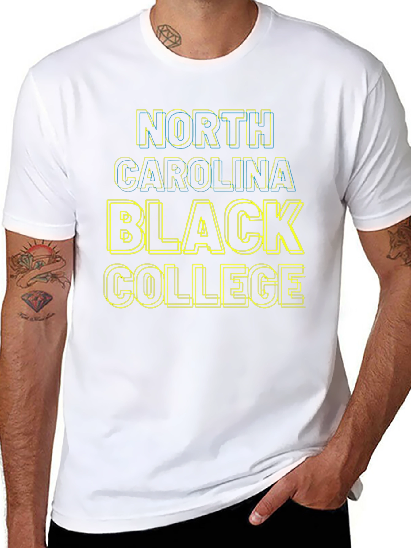 Camiseta North Carolina Black College para hombre