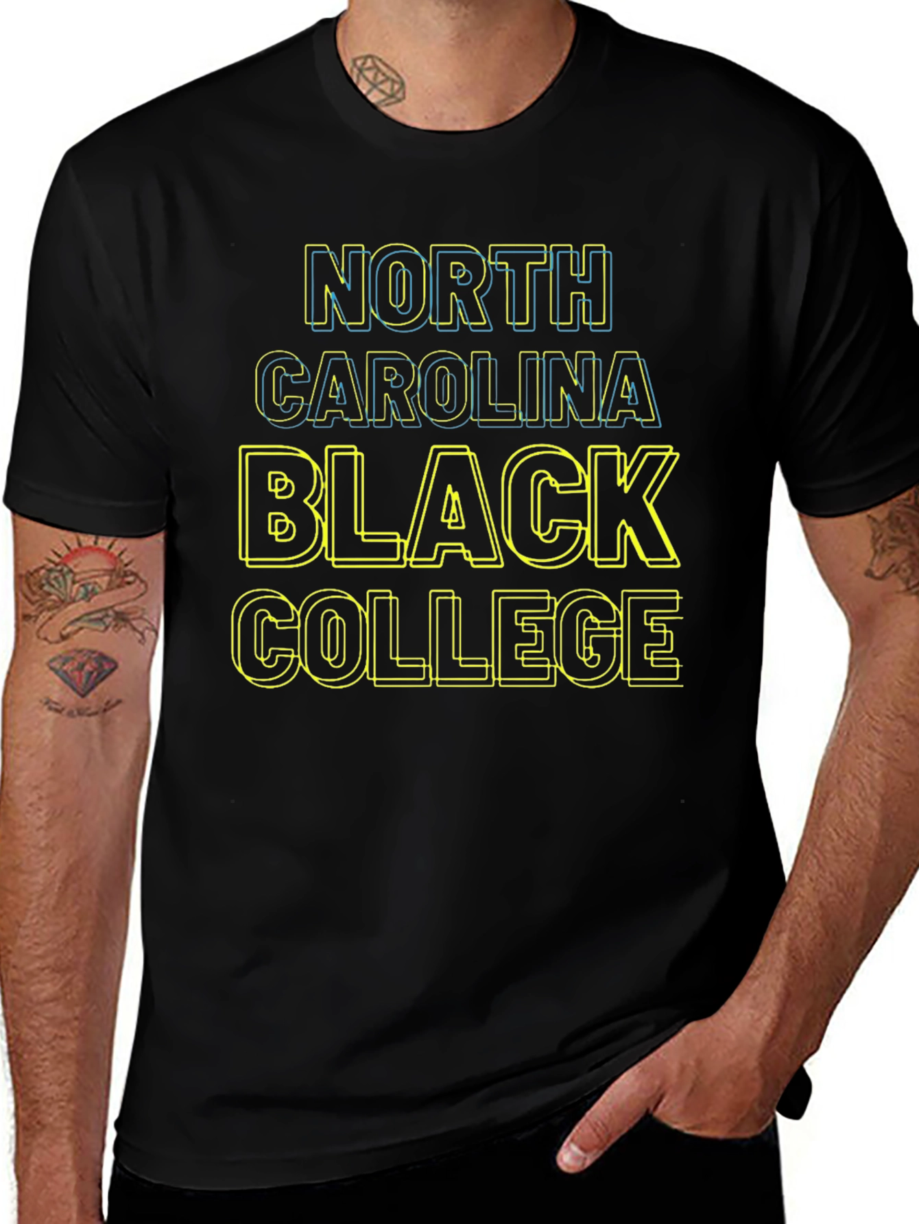 Camiseta North Carolina Black College para hombre