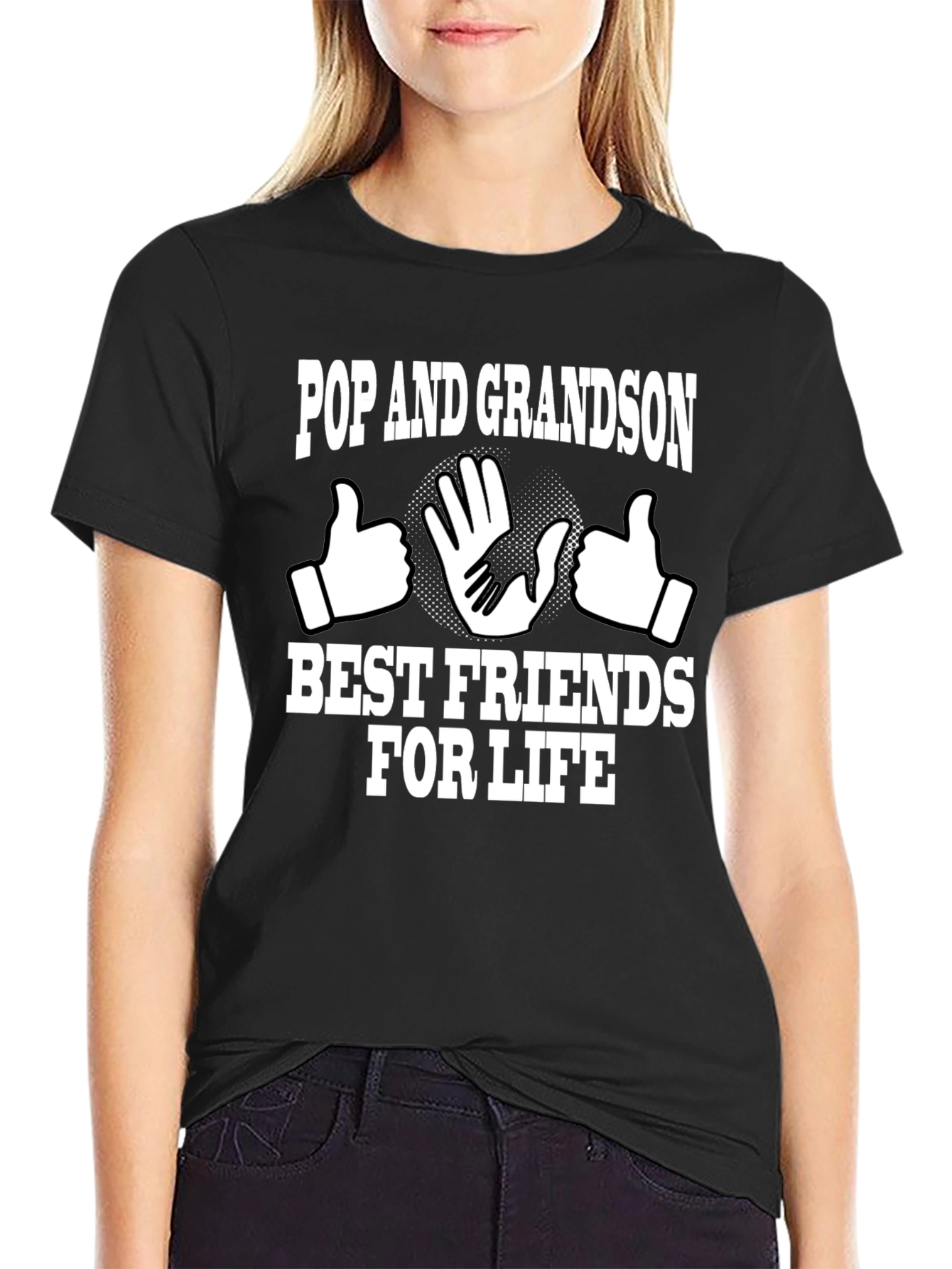 Camiseta Negra Pop and Grandson