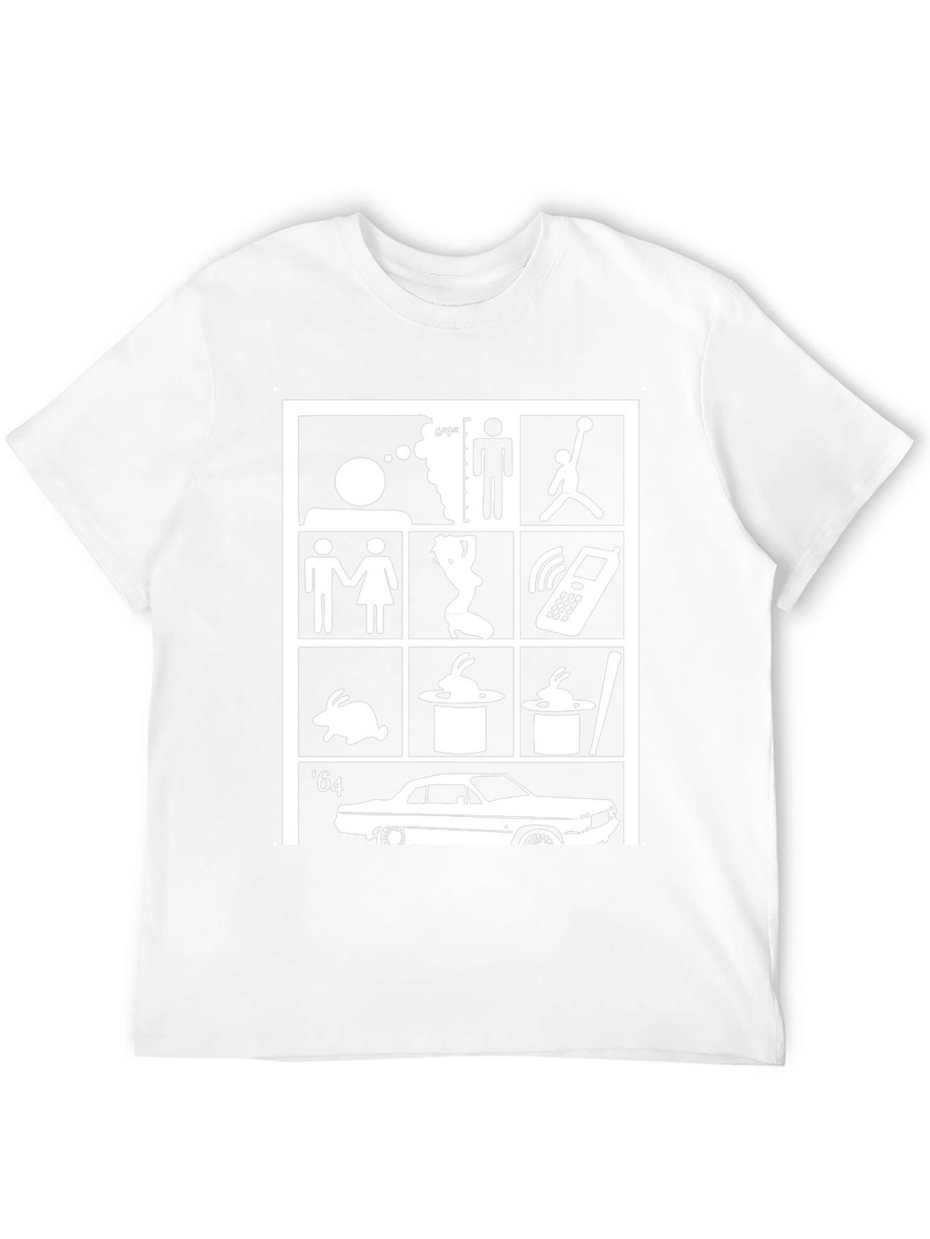 Camiseta Hombre Humorística Pictogramas