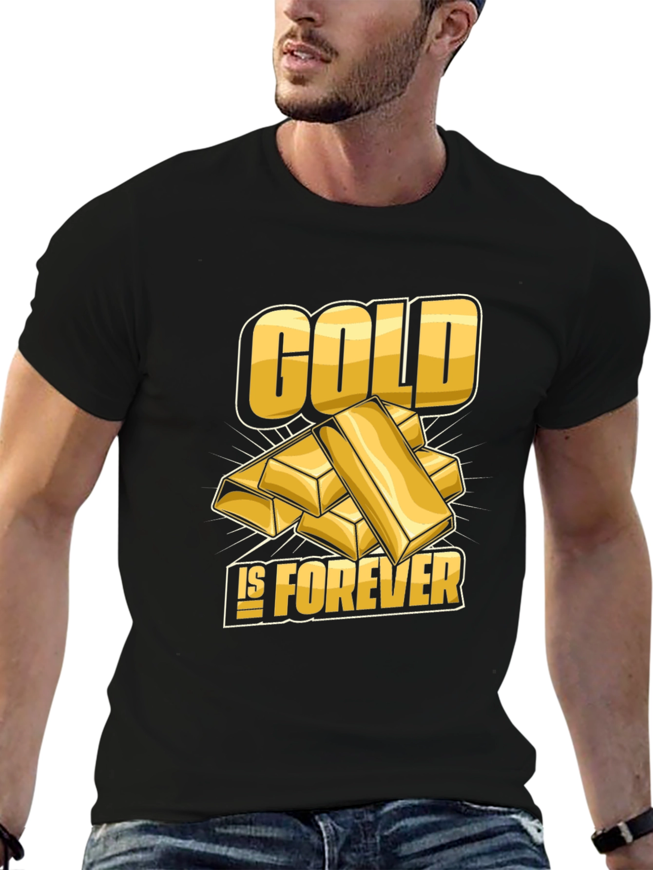 Camiseta Negra Gold is Forever