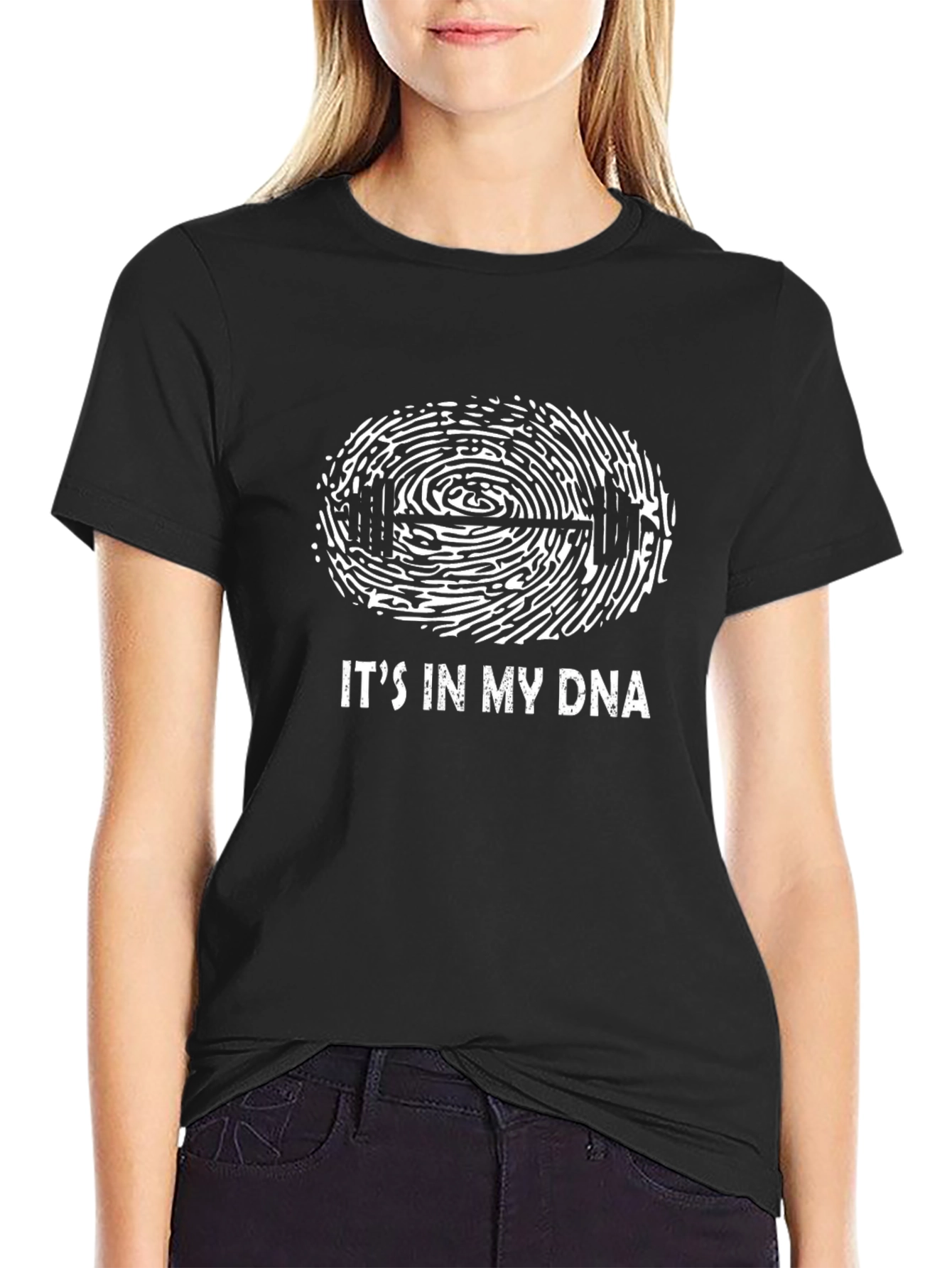Camiseta Negra Fitness Está En Mi ADN
