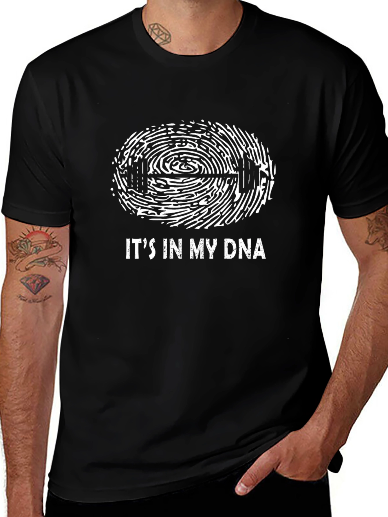 Camiseta Negra Fitness Está En Mi ADN