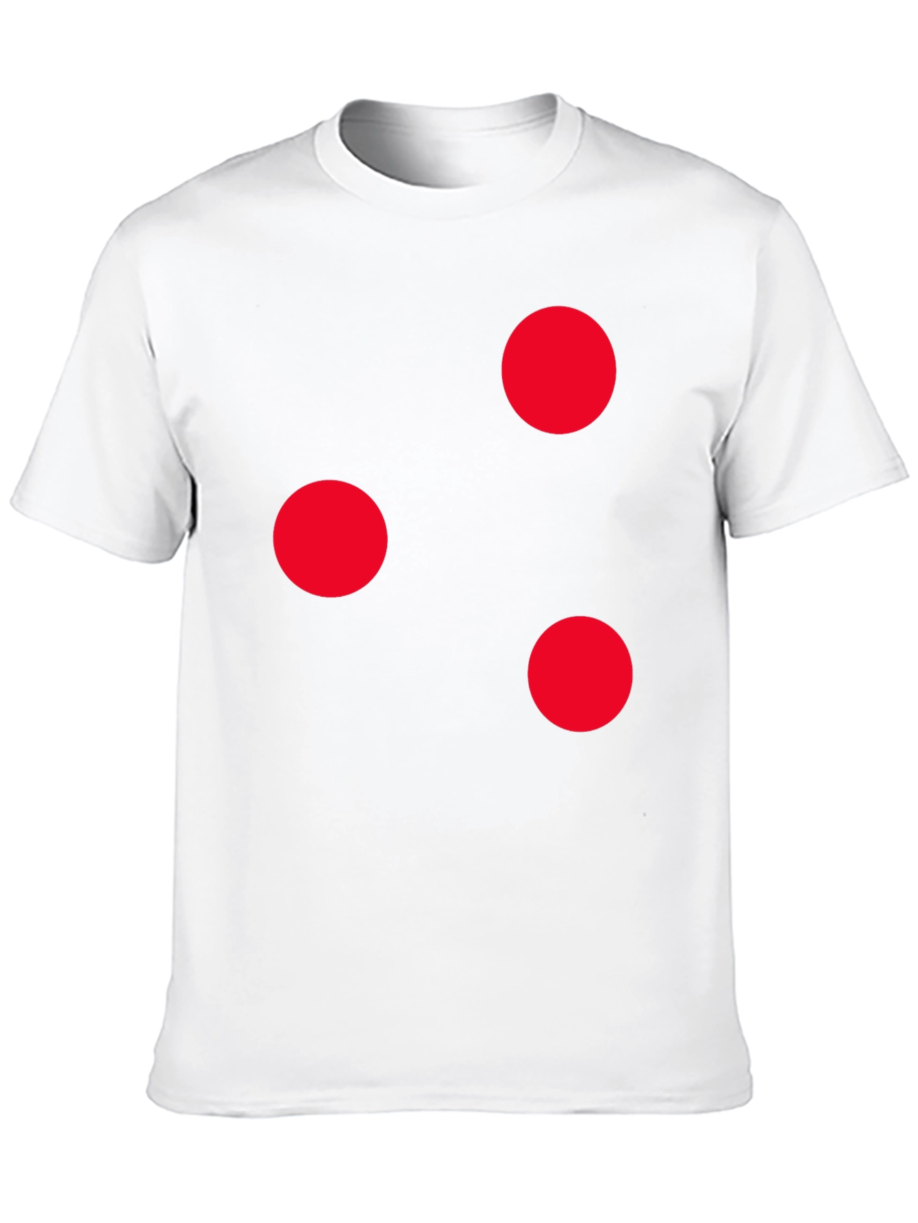 Camiseta Negra con Círculos Rojos Casual