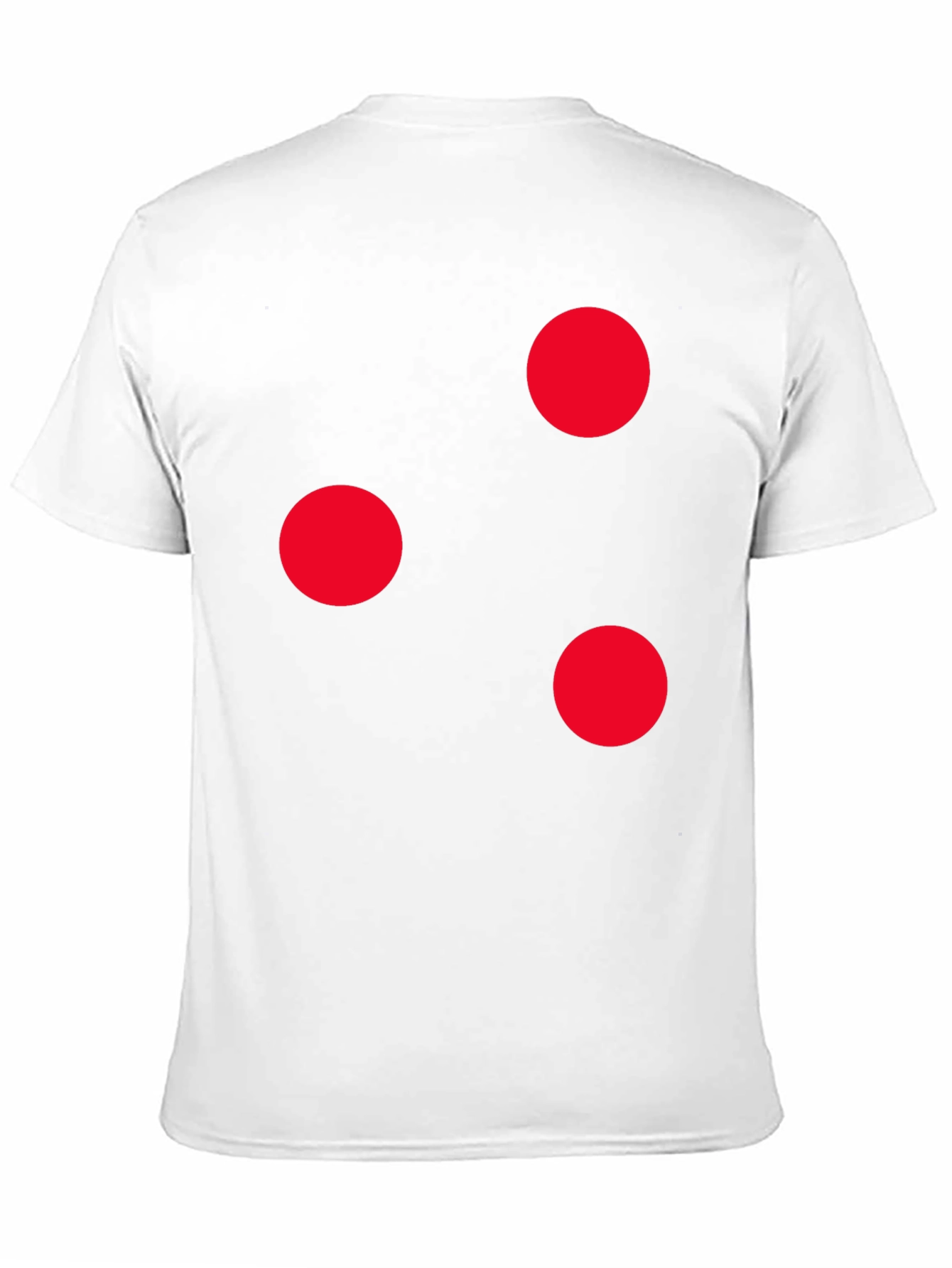 Camiseta Negra con Círculos Rojos Casual