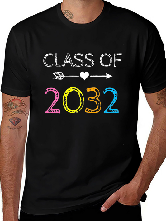 Camiseta Negra Clase 2032 con Diseño Colorido