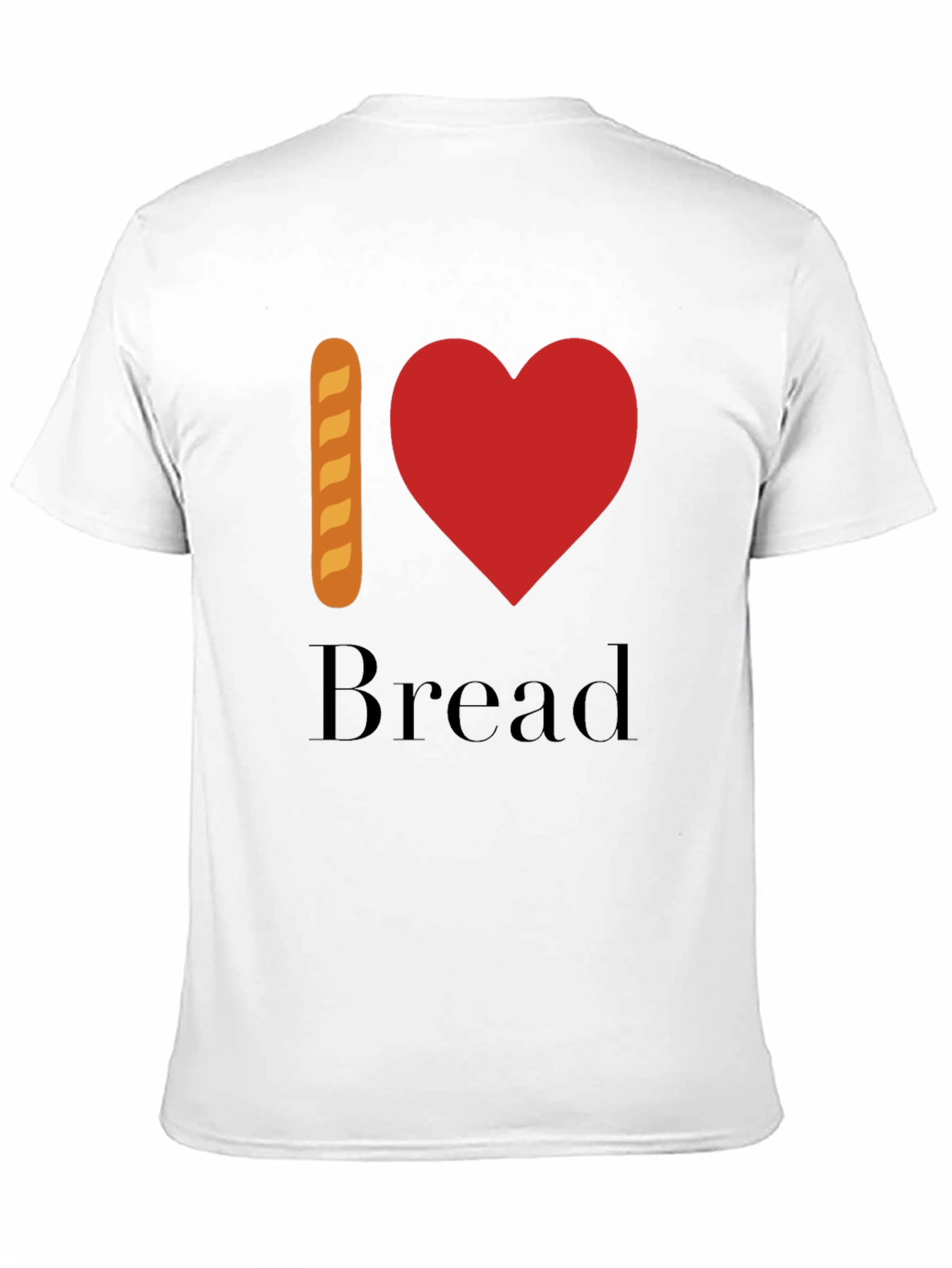 Camiseta Hombre Negra - I Love Bread