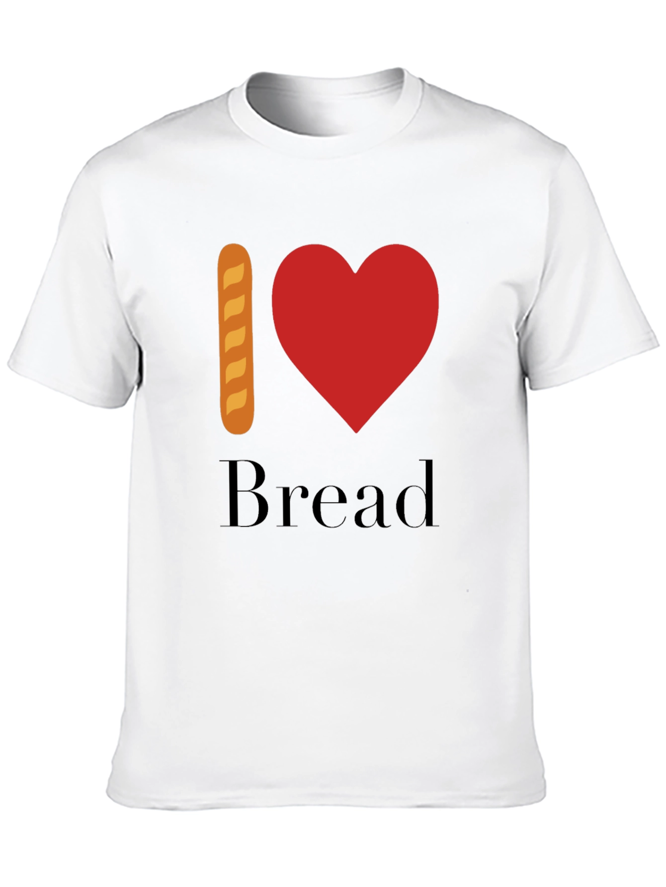 Camiseta Hombre Negra - I Love Bread