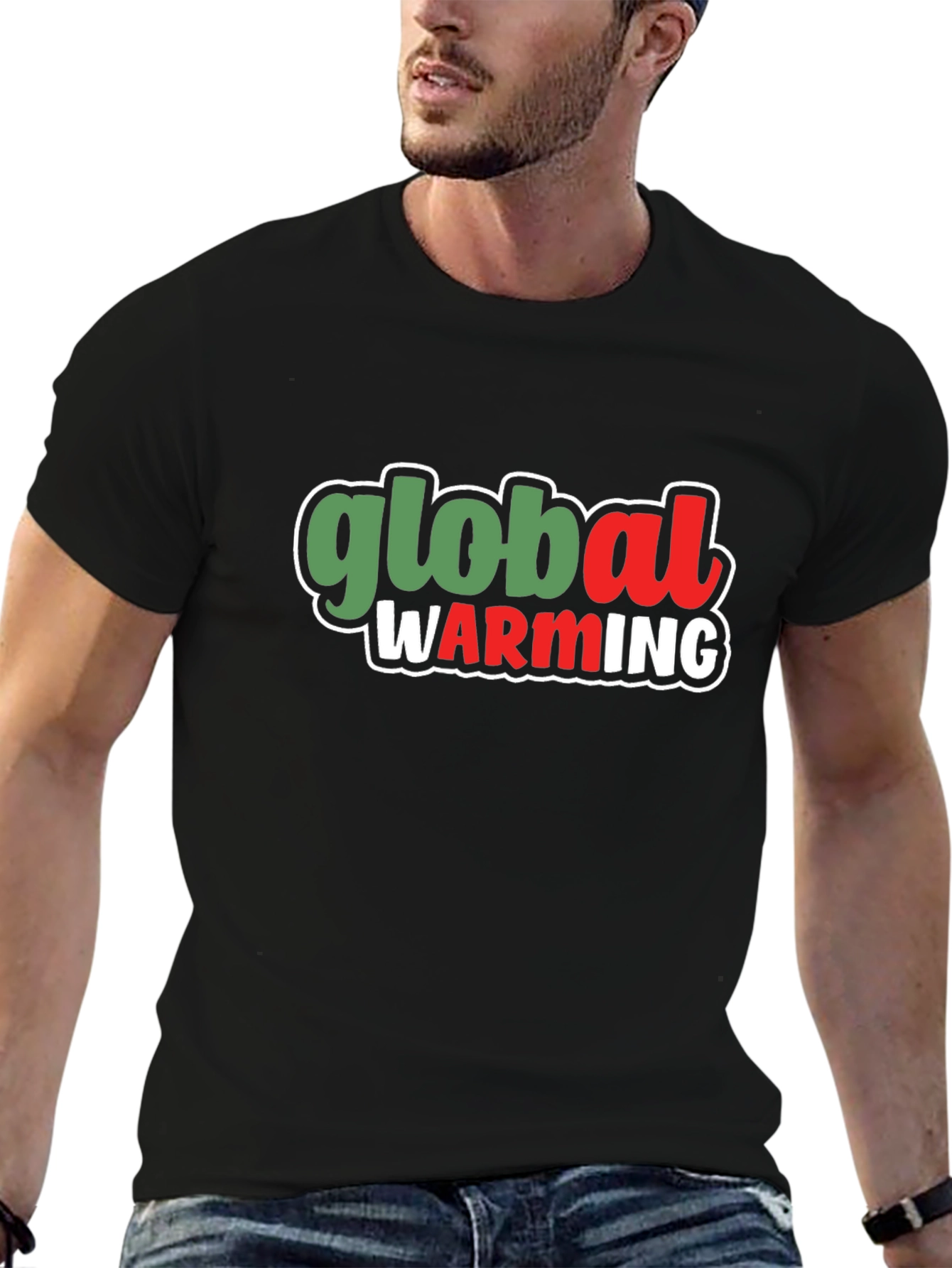 Camiseta Negra: Conciencia sobre el Calentamiento Global