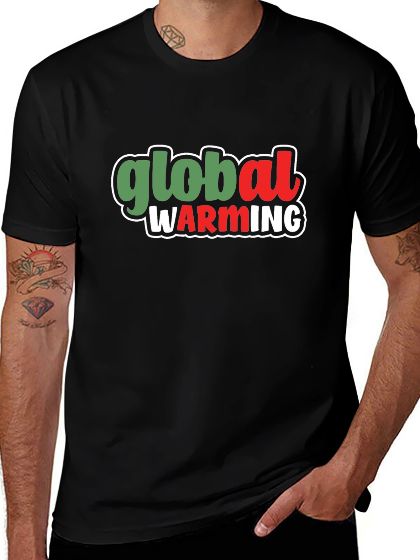 Camiseta Negra: Conciencia sobre el Calentamiento Global