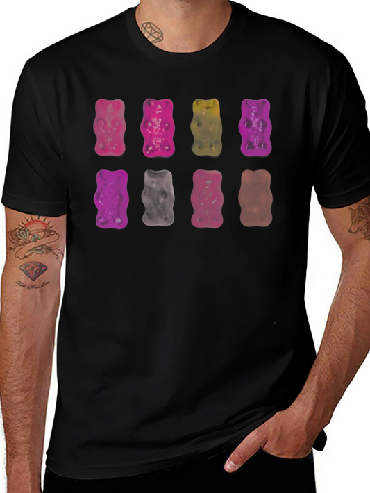 Camiseta Negra con Ositos de Gominola