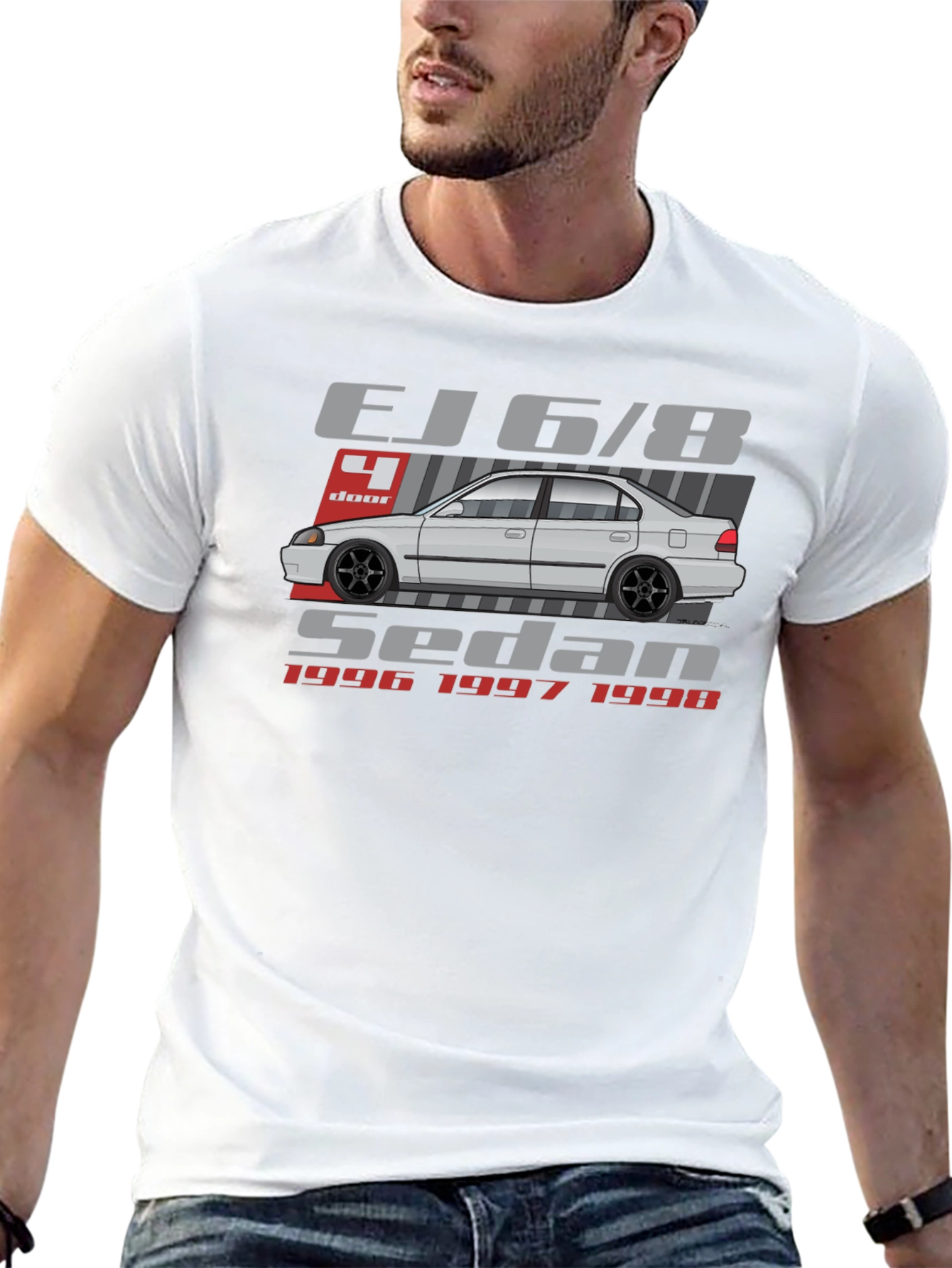 Camiseta EJ6/8 Sedan - Estilo Clásico Automotriz