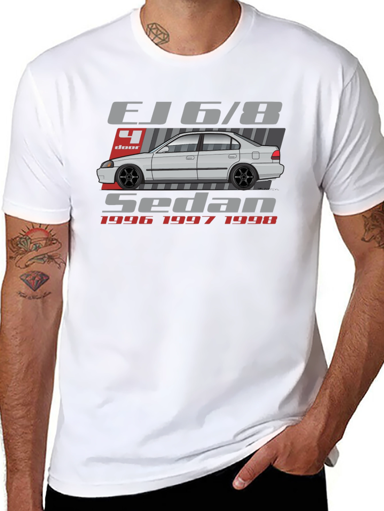 Camiseta EJ6/8 Sedan - Estilo Clásico Automotriz