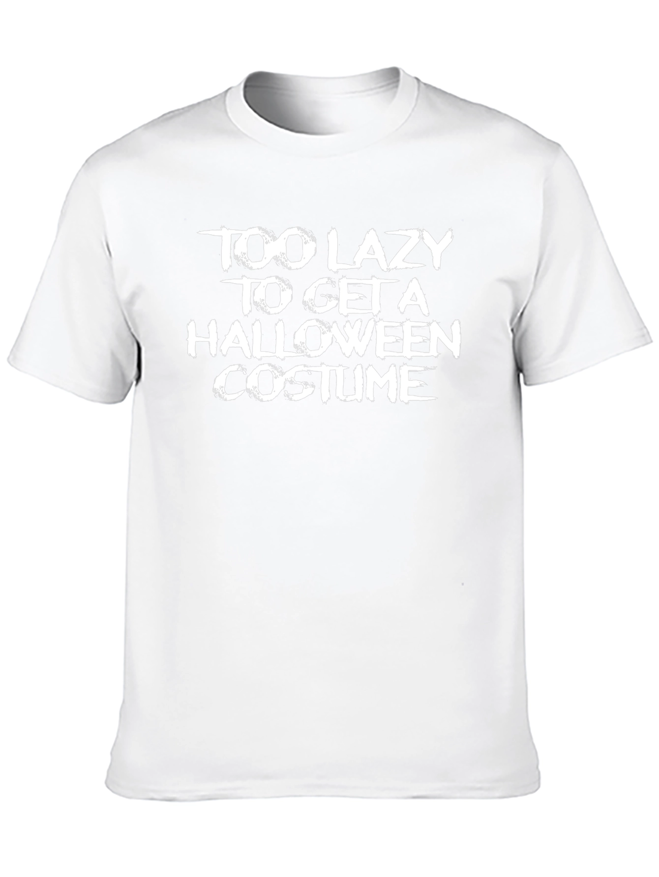Camiseta Negra Humor Halloween - Demasiado Perezoso