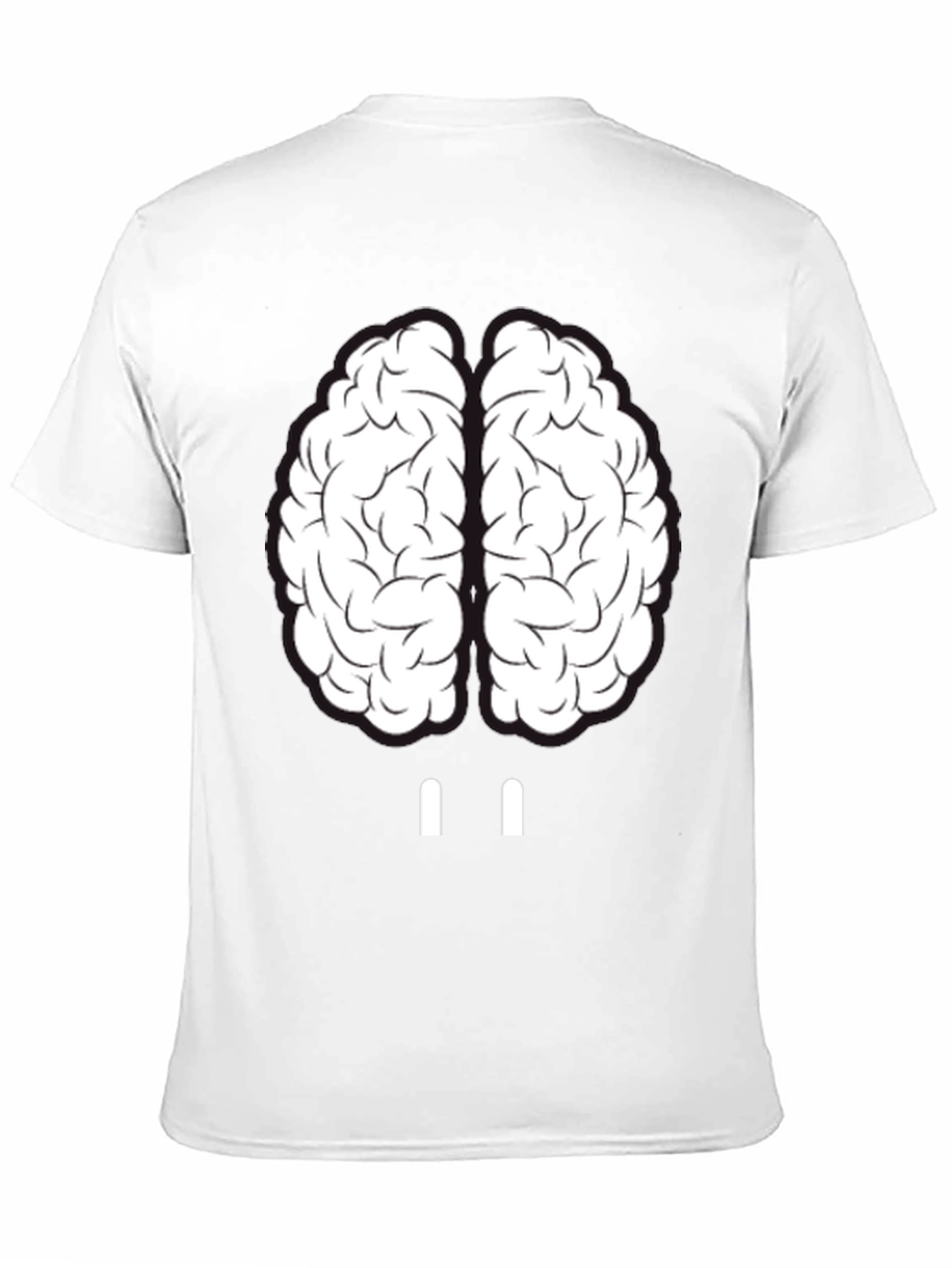 Camiseta Hombre Cerebro Divertido Algodón
