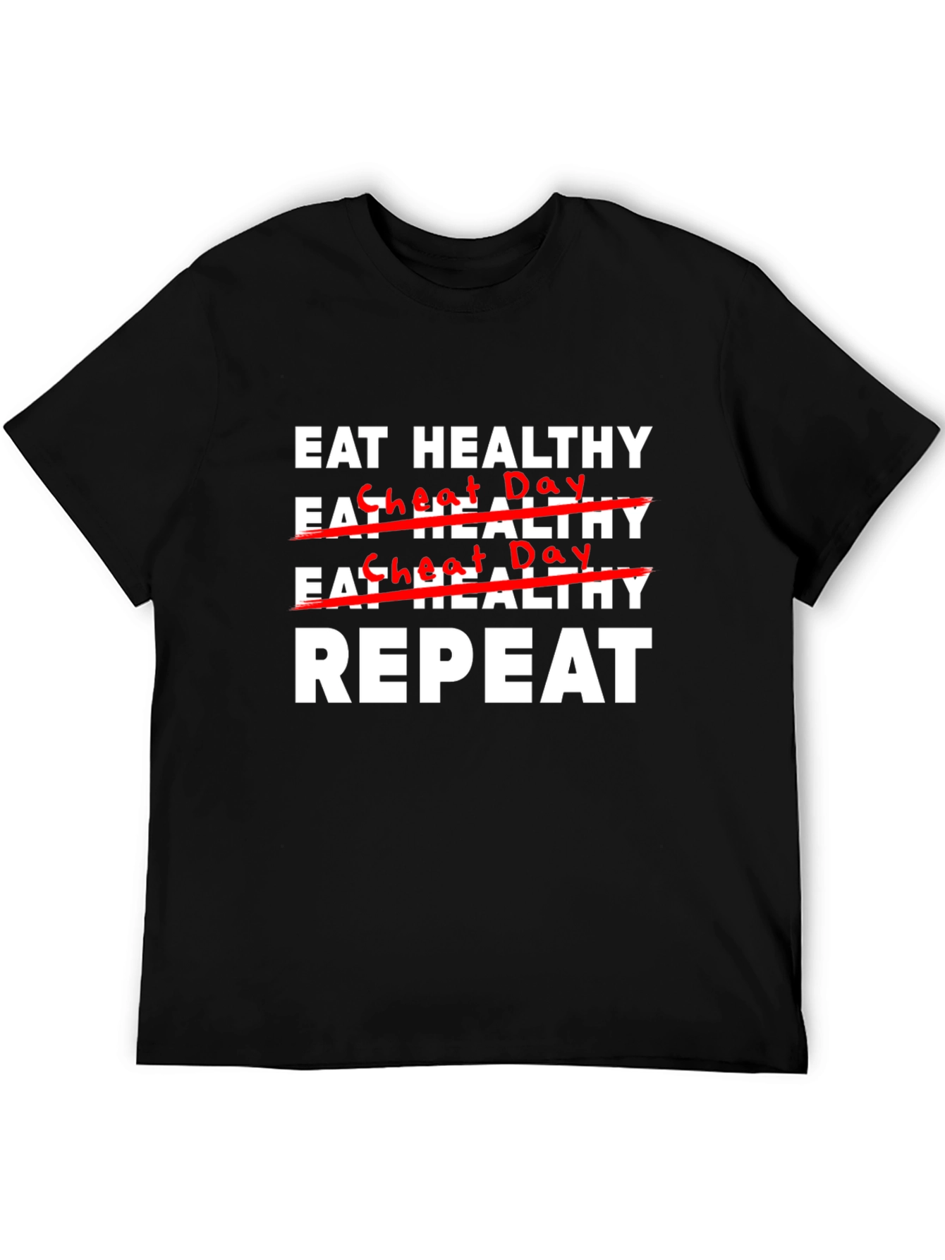 Camiseta Negra: Come Sano Repite
