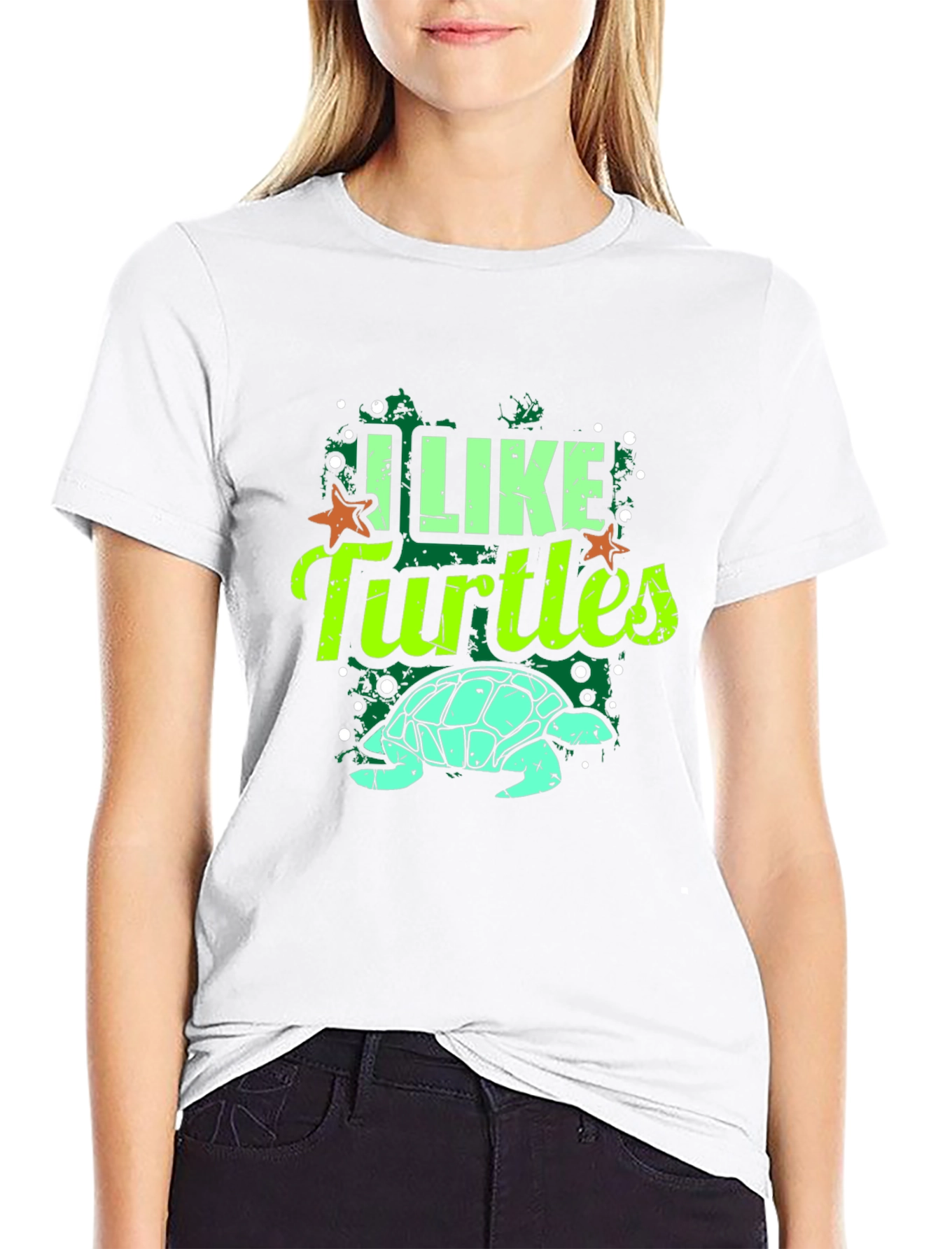 Camiseta Negra Me Gustan las Tortugas