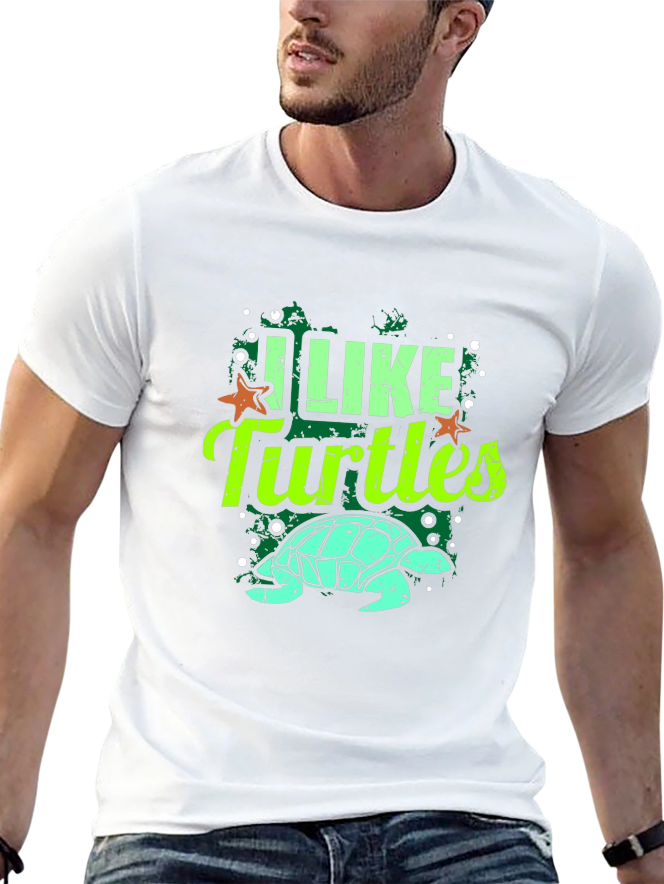 Camiseta Negra Me Gustan las Tortugas