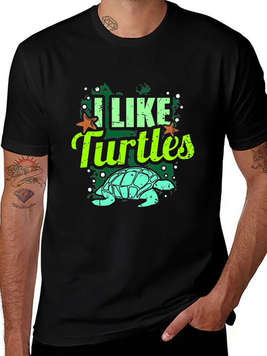 Camiseta Negra Me Gustan las Tortugas