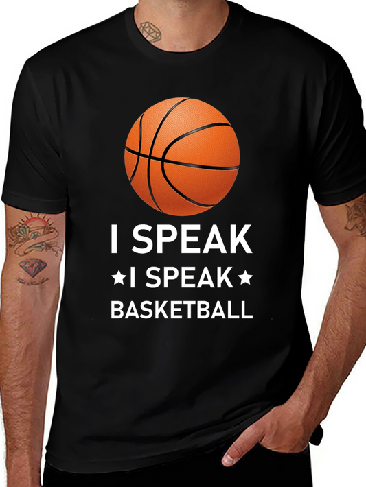 Camiseta I Speak Basketball Negra