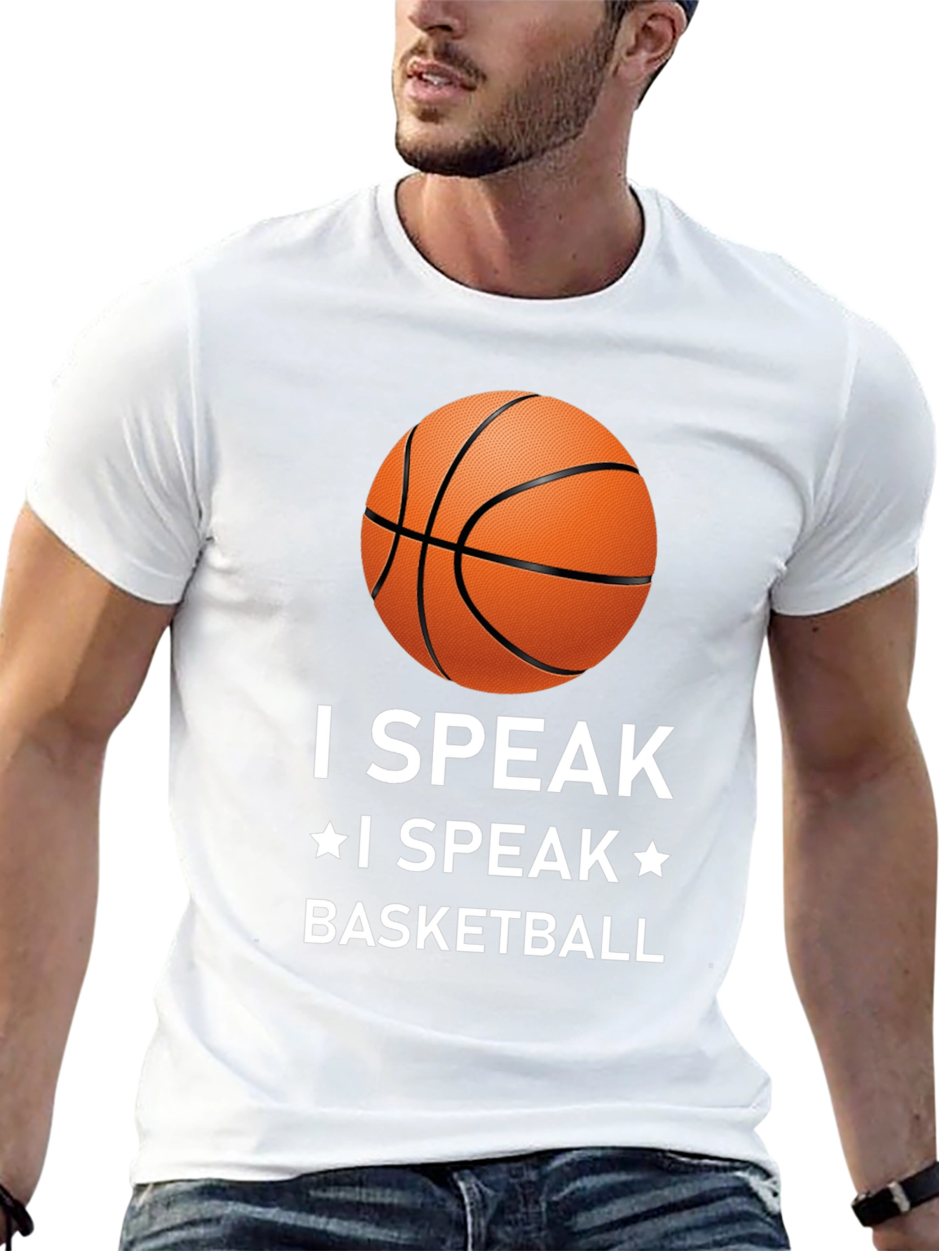 Camiseta I Speak Basketball Negra