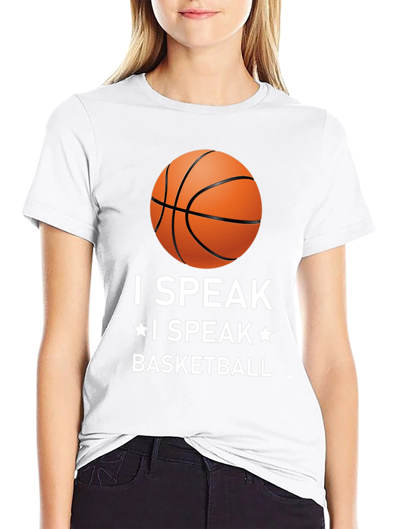 Camiseta I Speak Basketball Negra