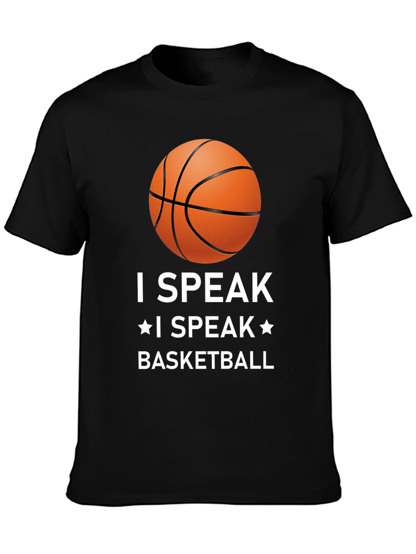 Camiseta I Speak Basketball Negra