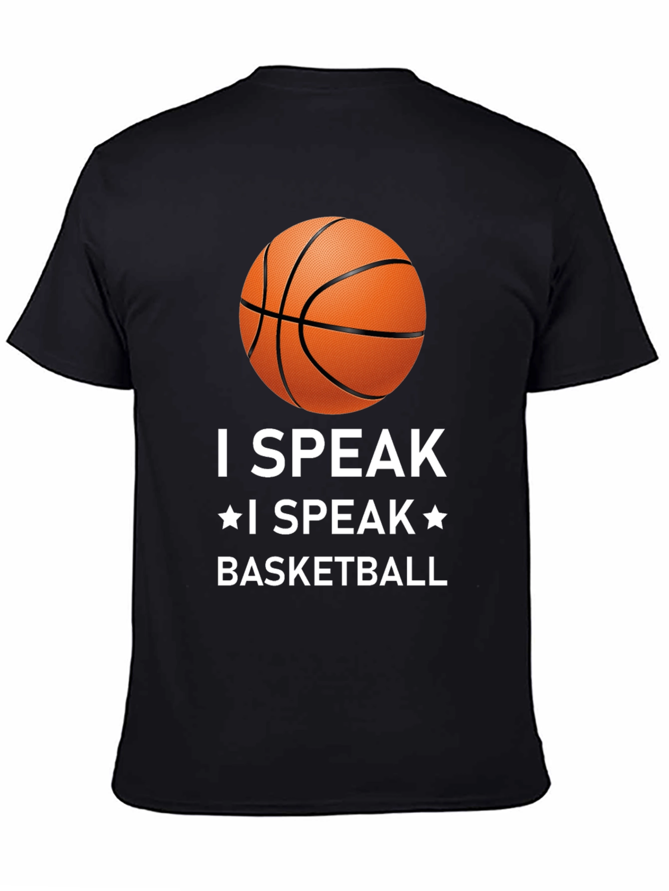 Camiseta I Speak Basketball Negra