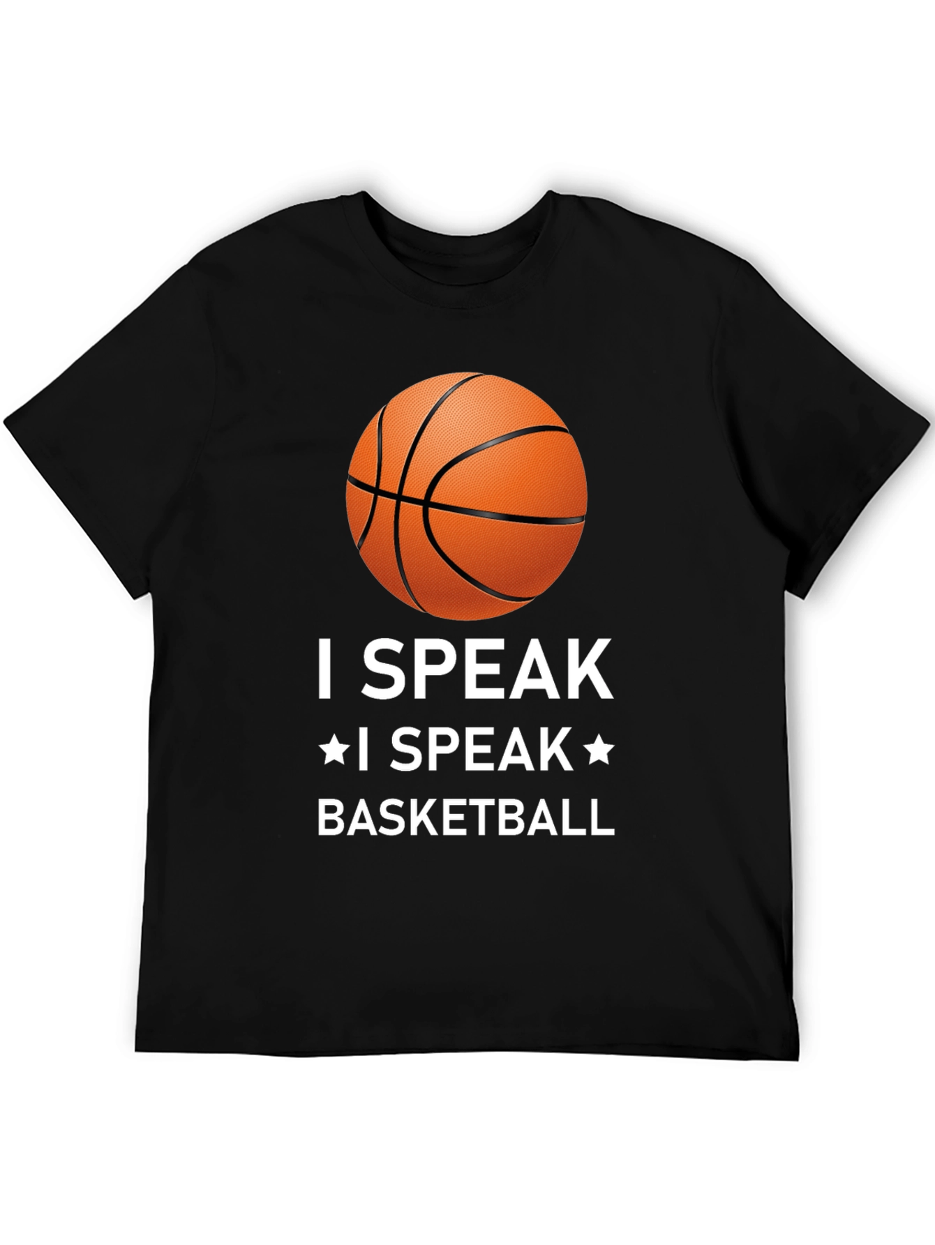 Camiseta I Speak Basketball Negra
