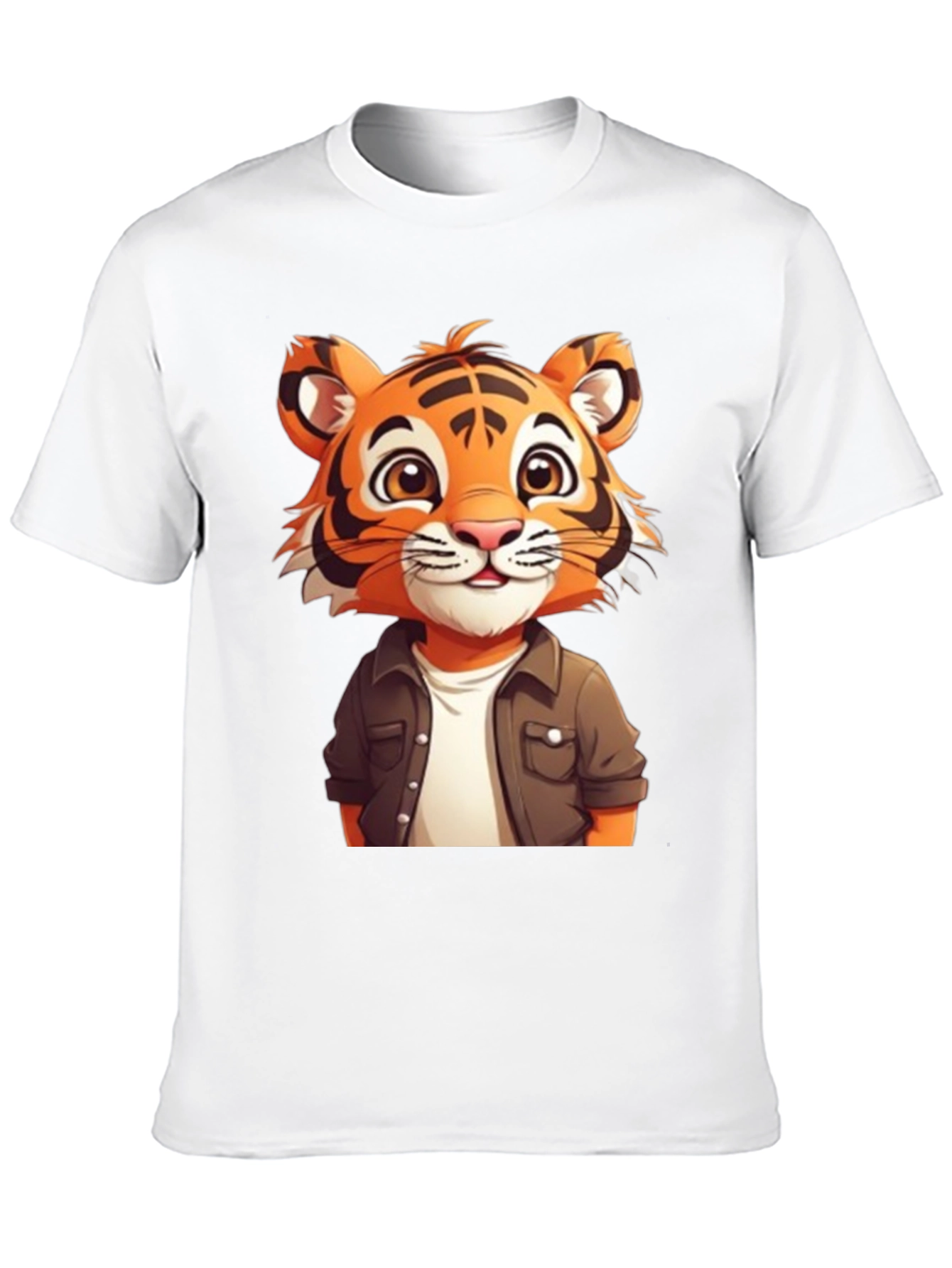 Camiseta Negra con Tigre Animado