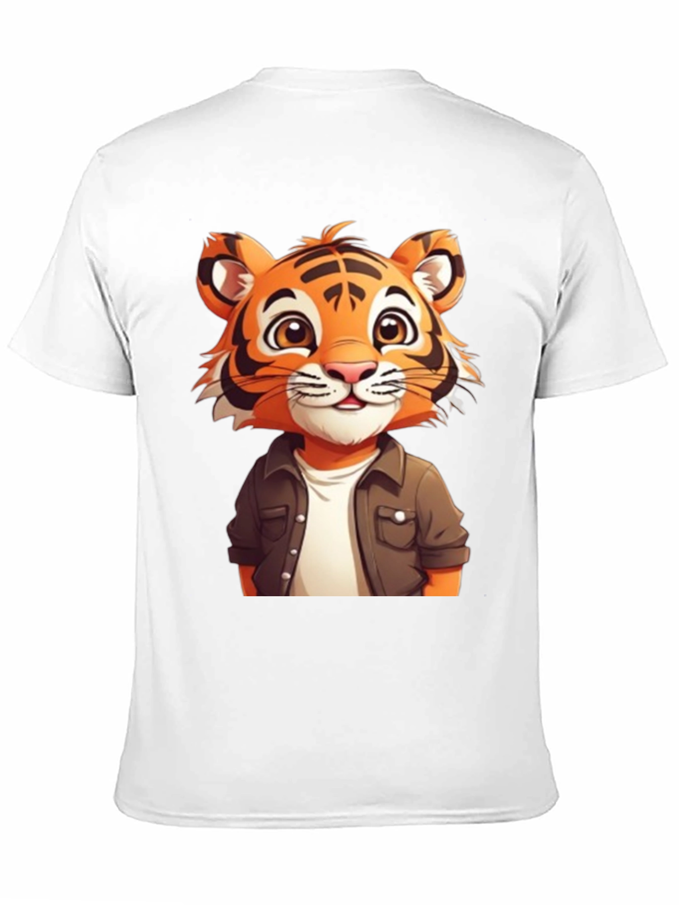 Camiseta Negra con Tigre Animado