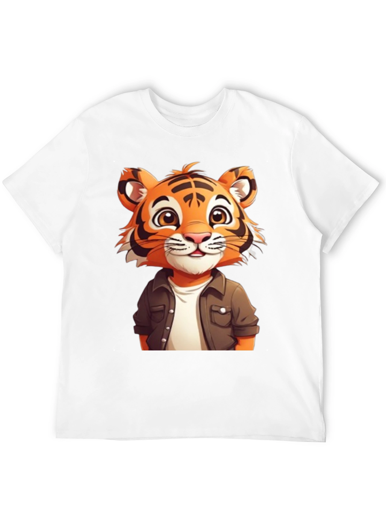 Camiseta Negra con Tigre Animado