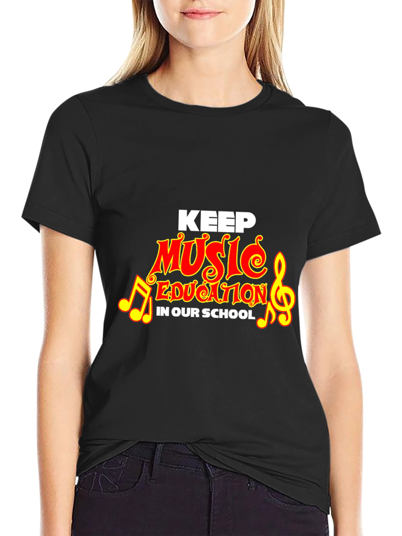 Camiseta Negra Keep Music Education