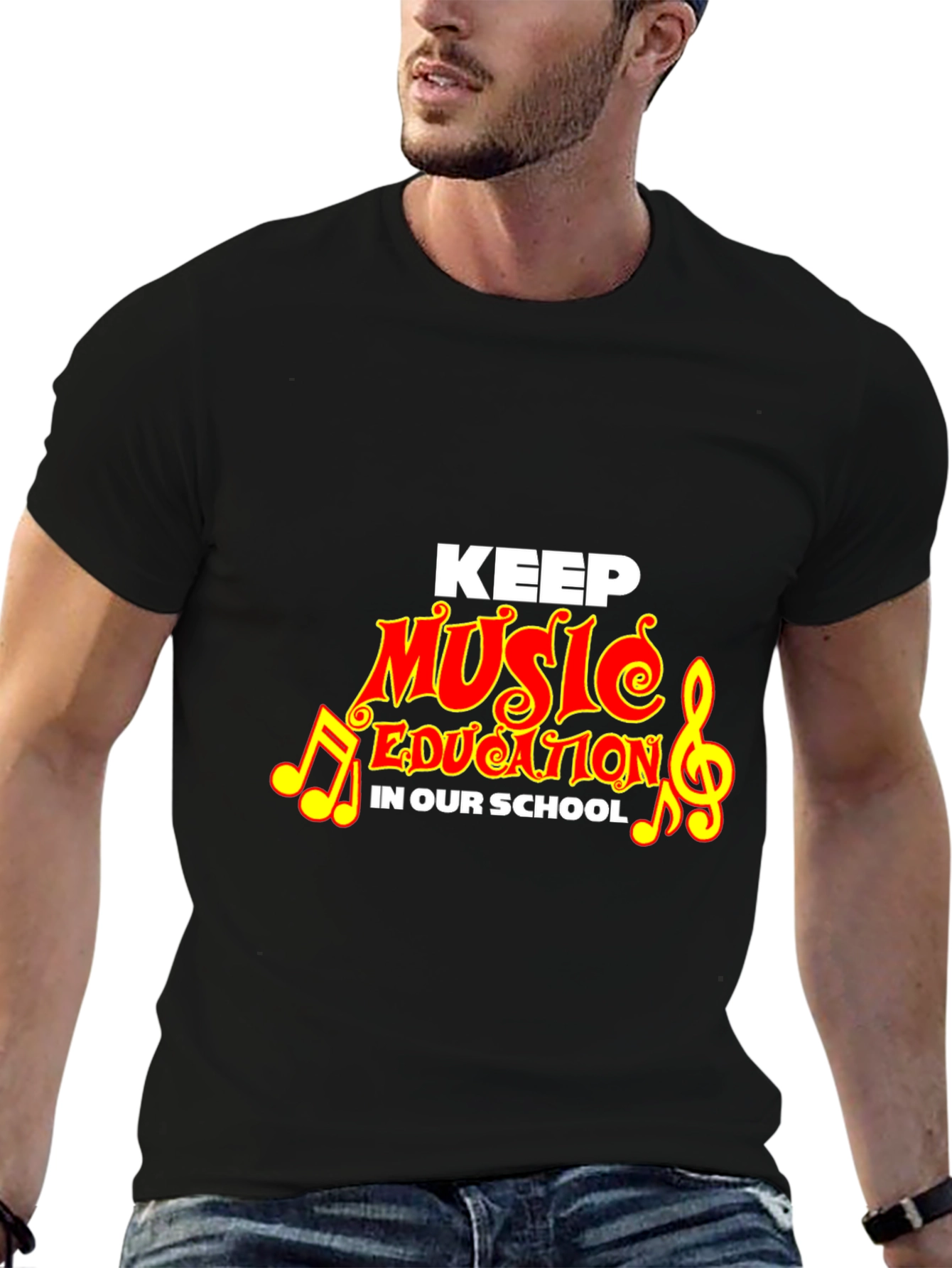 Camiseta Negra Keep Music Education