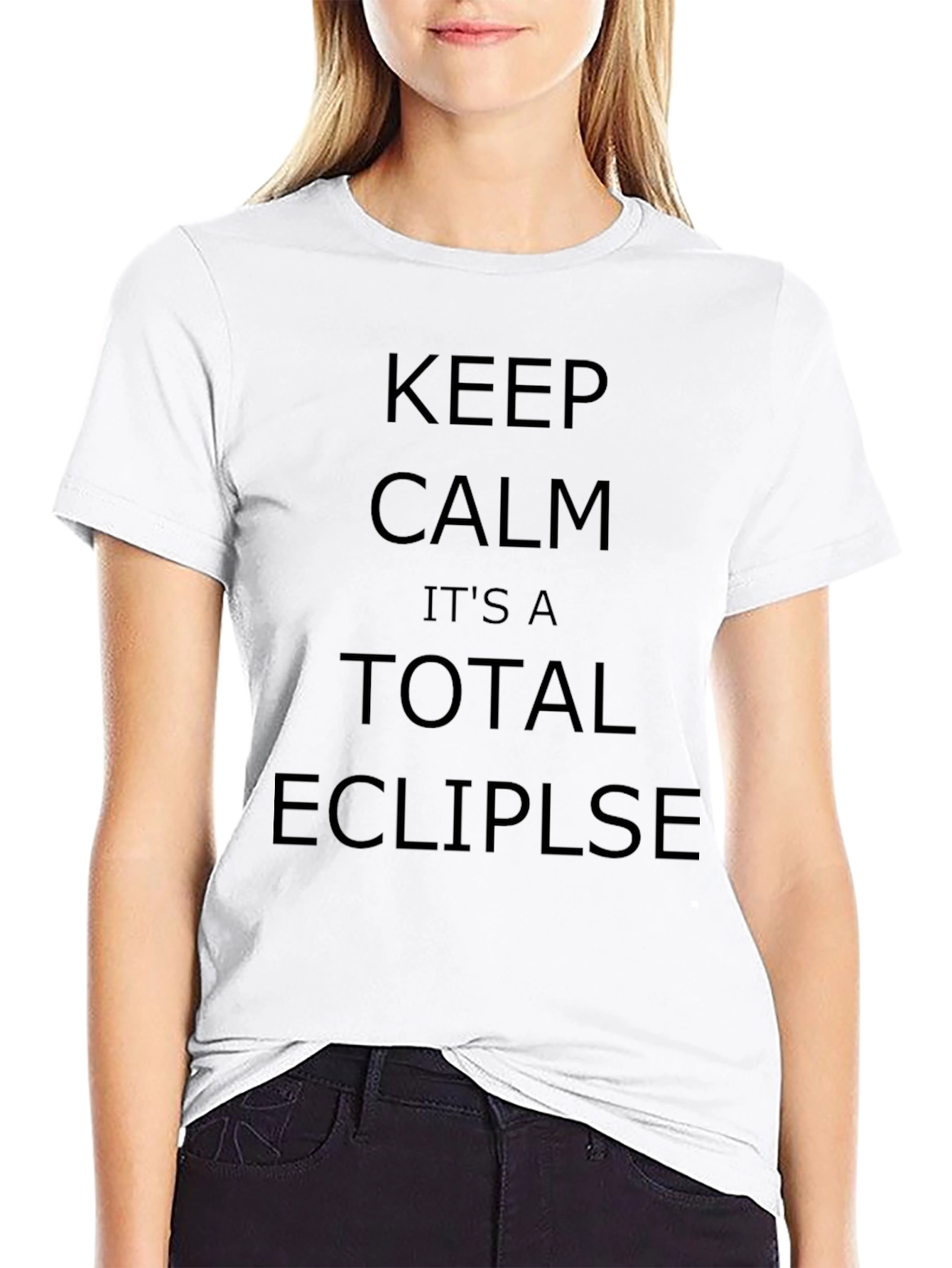 Camiseta Negra Keep Calm Total Eclipse