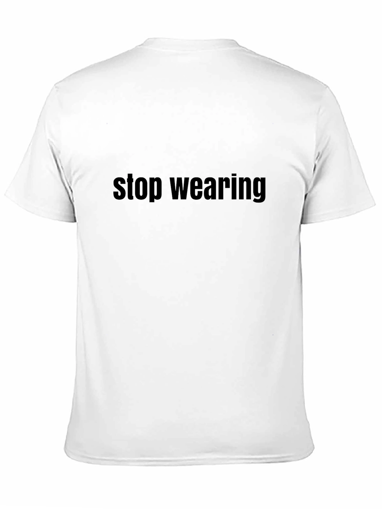 Camiseta Negra con Mensaje: Deja de Usar