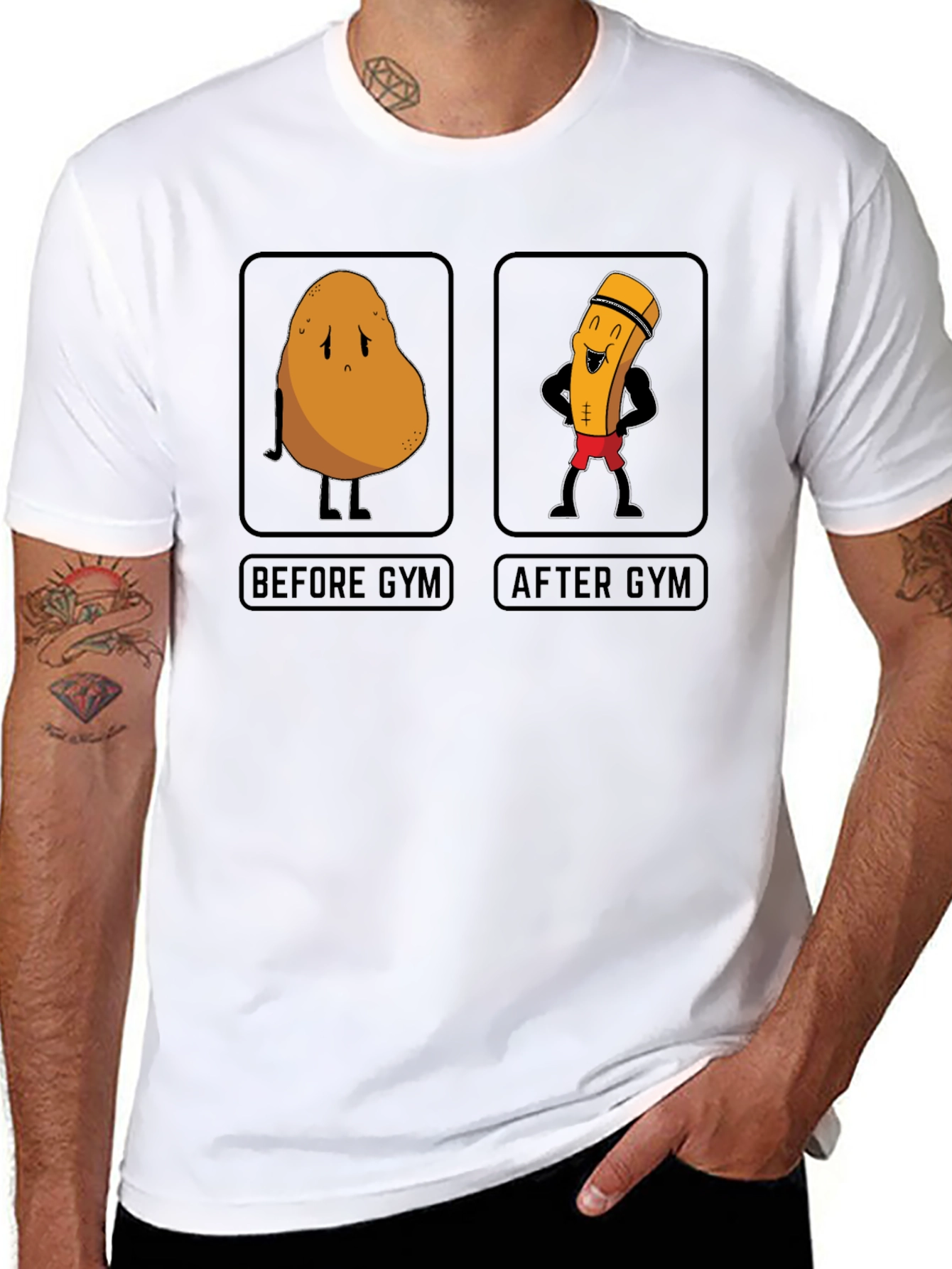 Camiseta Negra Gym Humor
