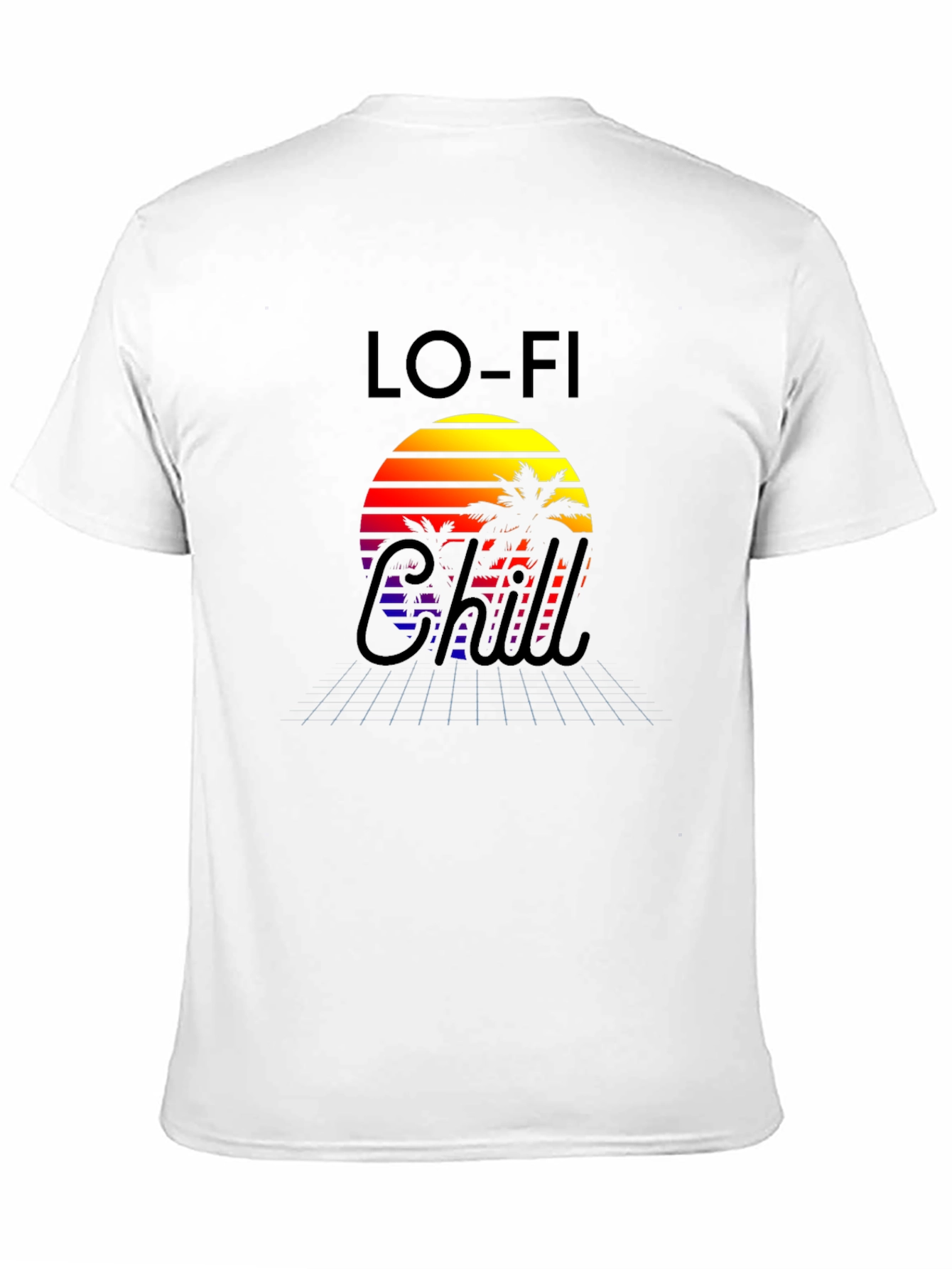Camiseta Lo-Fi Chill con Diseño Retro Tropical