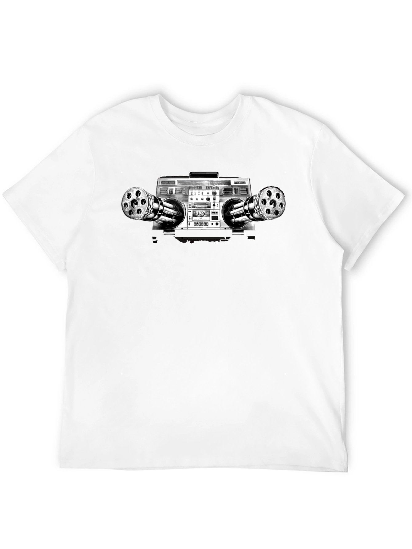 Camiseta Negra Boombox Artillería Pesada