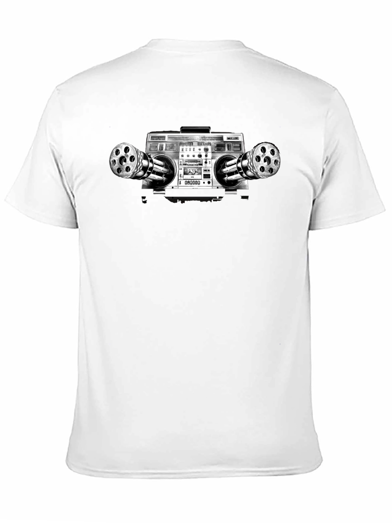 Camiseta Negra Boombox Artillería Pesada