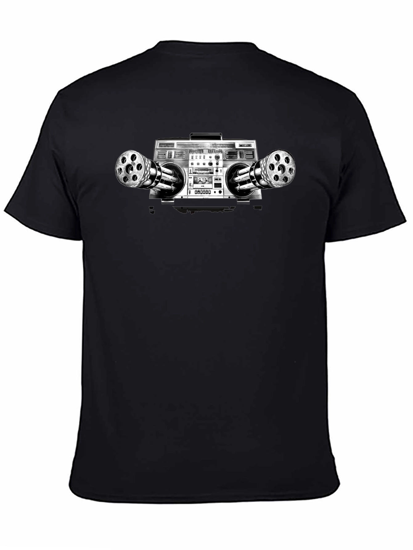 Camiseta Negra Boombox Artillería Pesada