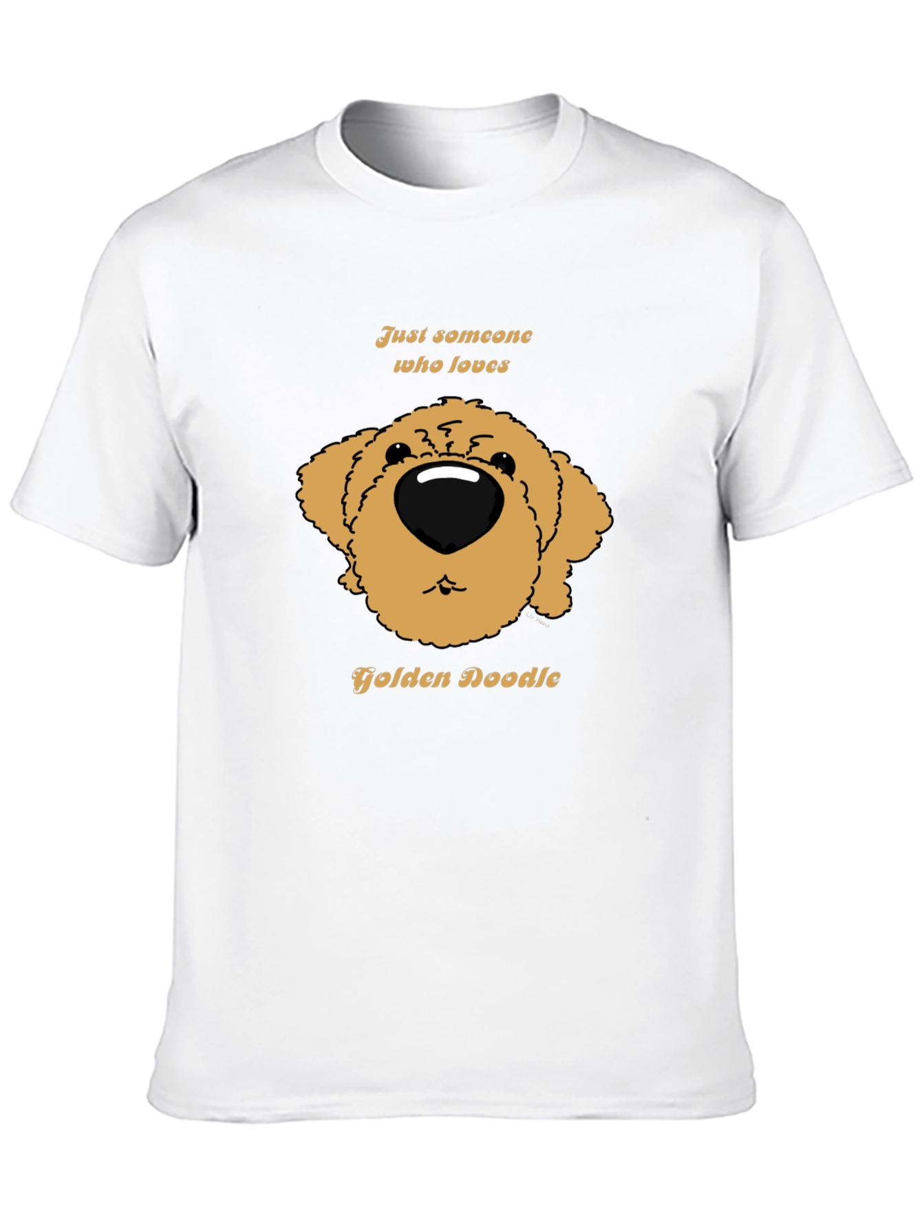 Camiseta Negra con Diseño de Golden Doodle