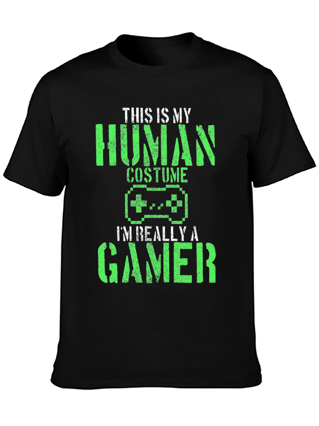 Camiseta Negra Gamer: Disfraz Humano