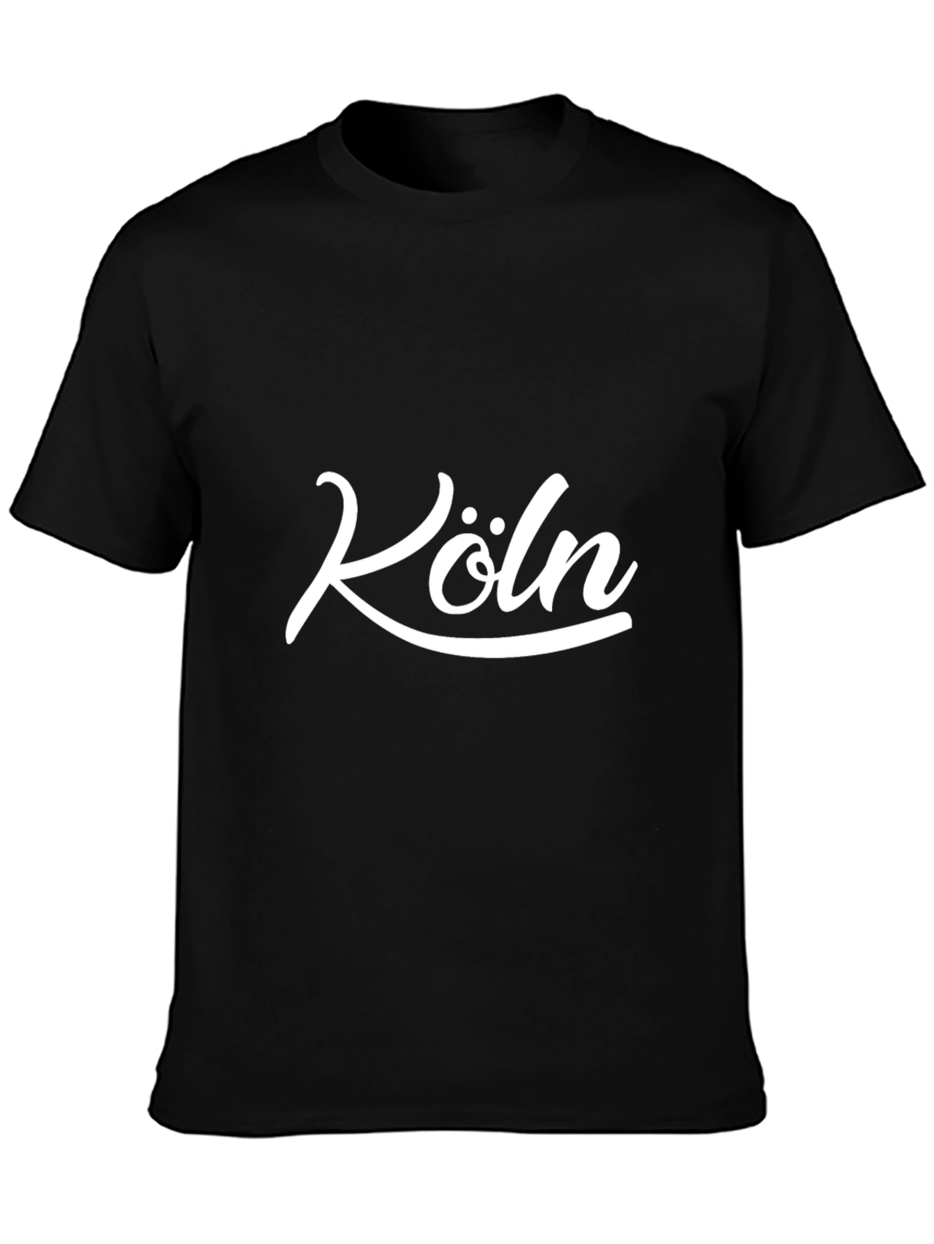 Camiseta Negra Köln para Hombre - Diseño Urbano