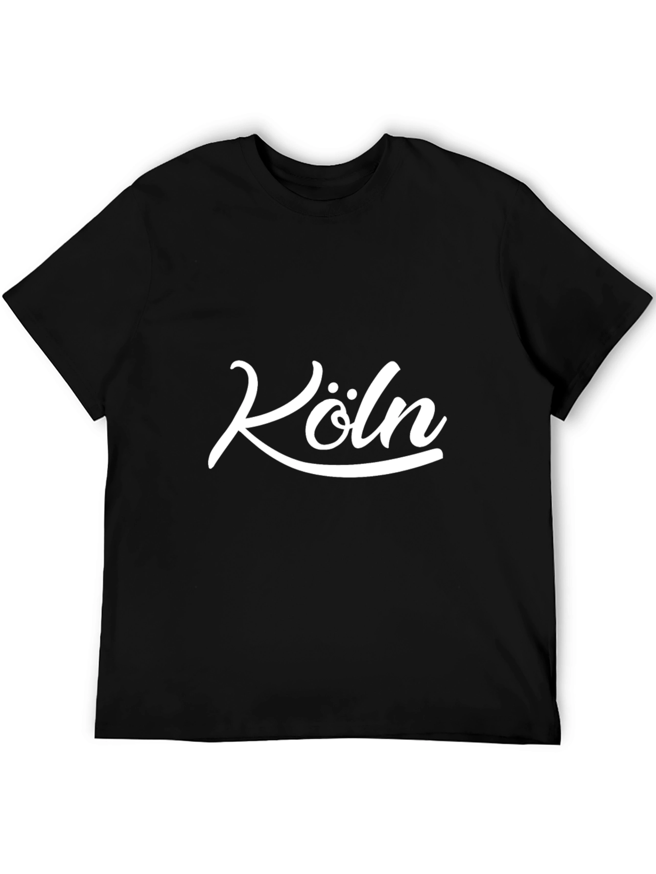 Camiseta Negra Köln para Hombre - Diseño Urbano